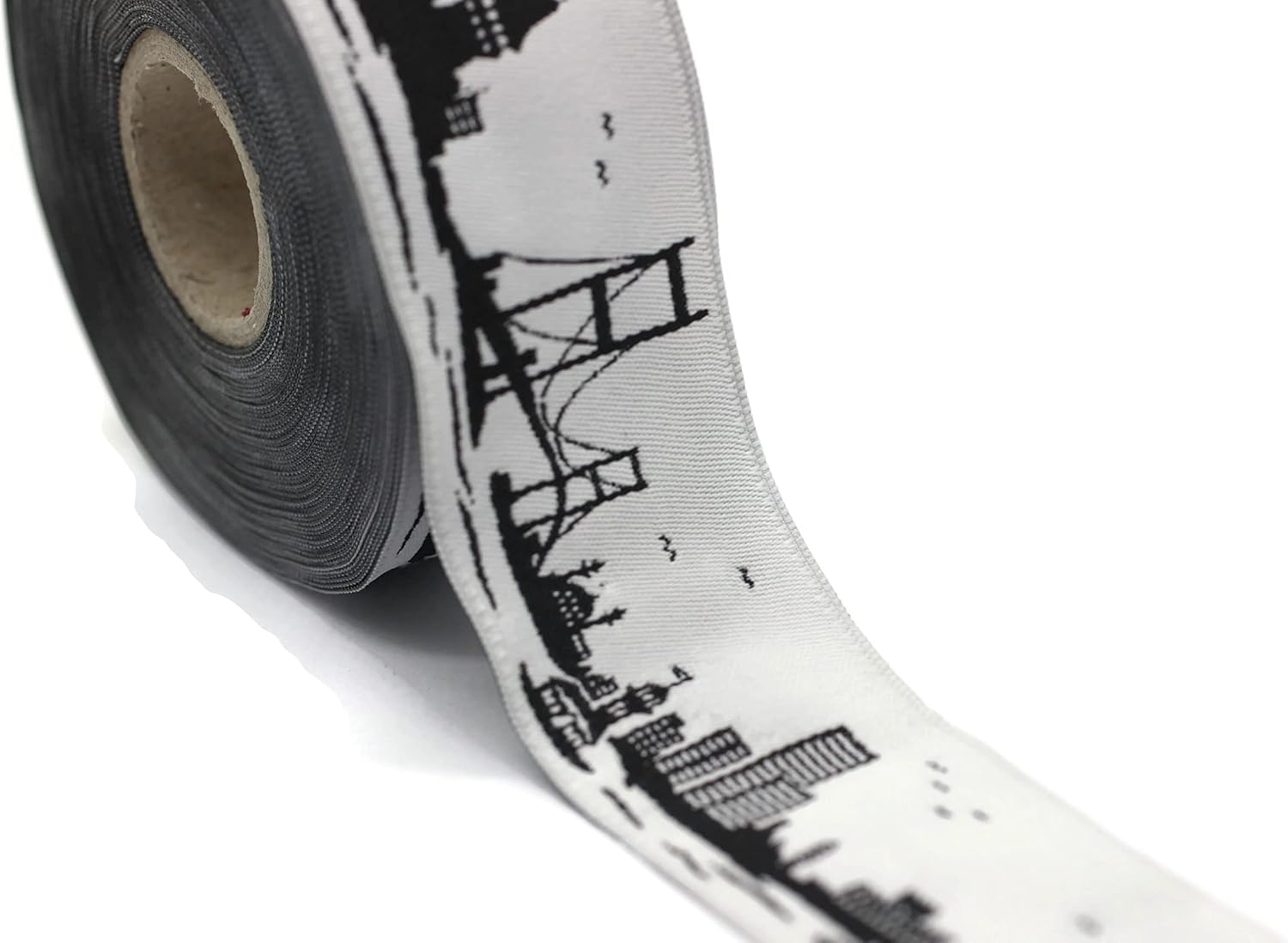 11 Yard Spool 1.37 inches Wide Black White Istanbul Jacquard Ribbon Woven Trim Woven Retro Fabric Home Decoration Embellishment Homecoming Mum Accessories Supplies Lace Vintage 35079