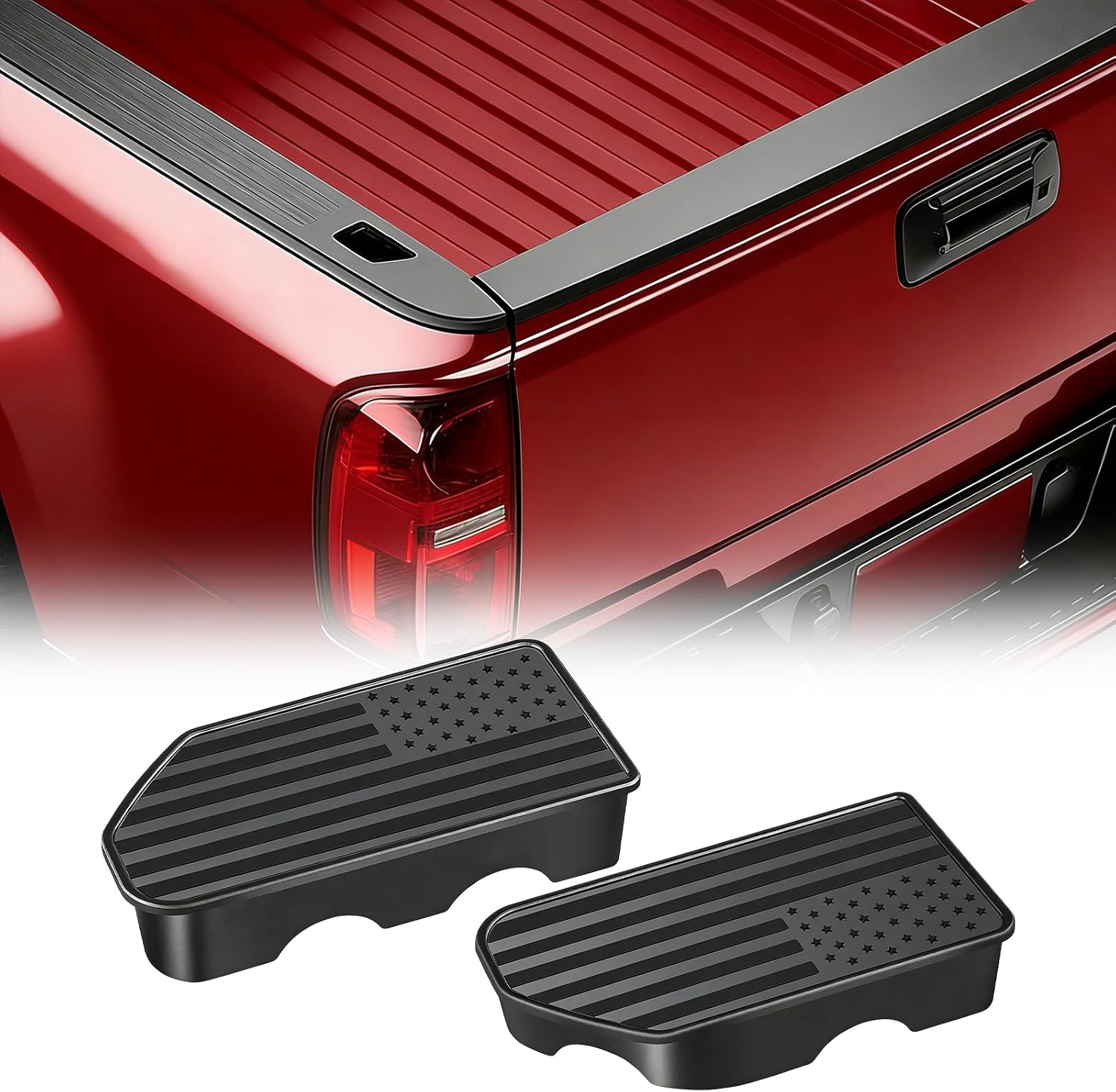 2 PCS Truck Bed Rail Stake Pocket Covers for 2023-2026 GMC Canyon/Chevy Colorado, 2019-2025 Silverado/Sierra 1500, 2020-2025 Sierra 2500 3500HD Accessories, Stake Pocket Hole Plug Covers