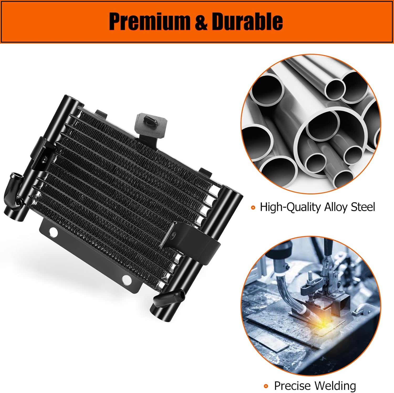 Oil Cooler for Harley, Motorcycle Oil Cooler Cooling Radiator Replacement Accessories for Harley Davidson Touring Road King Electra Glide Street Glide Road Glide 2017-2024