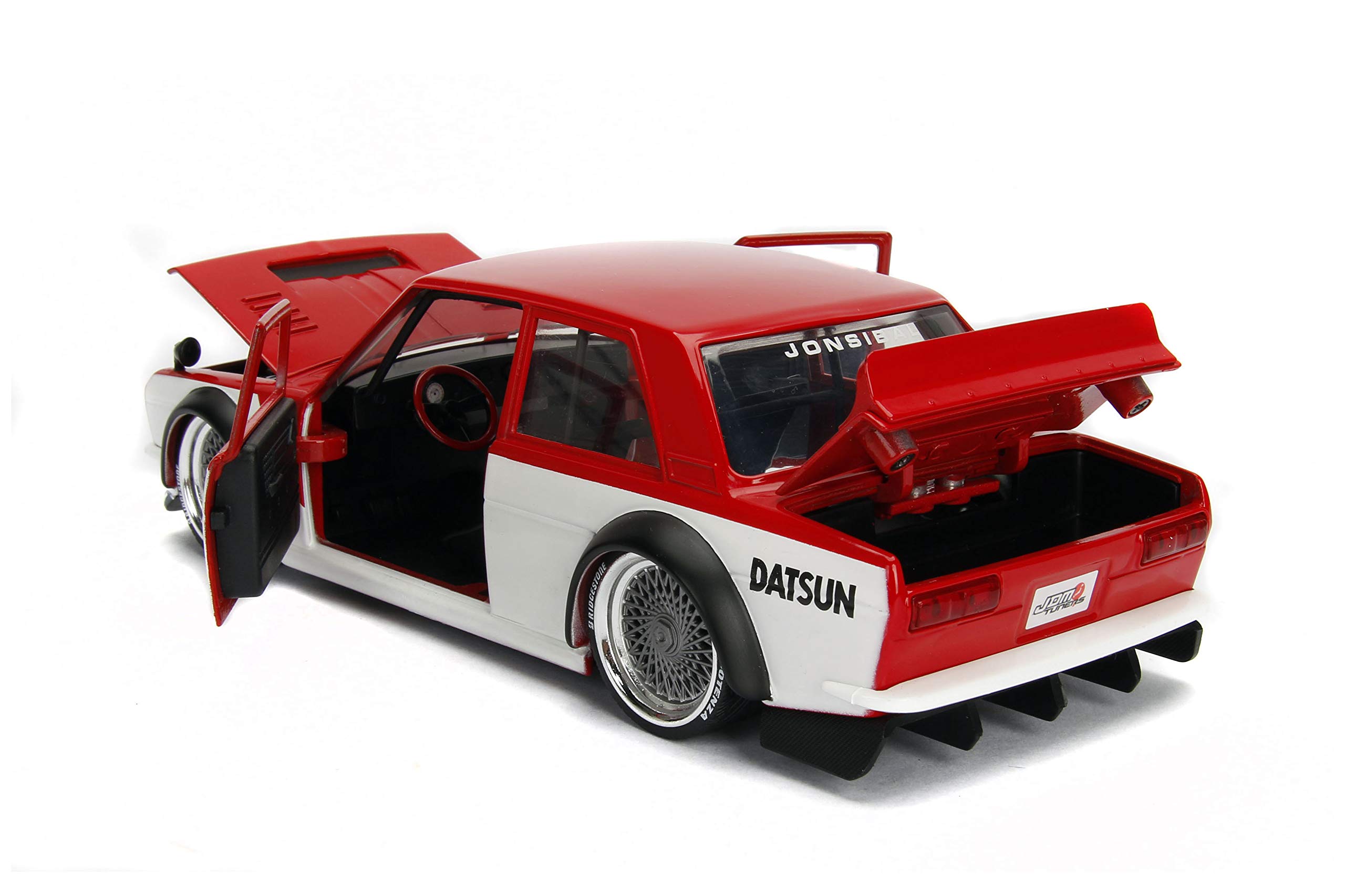 1973 Datsun 510 Widebody #73 Red JDM Tuners 1/24 Diecast Model Car