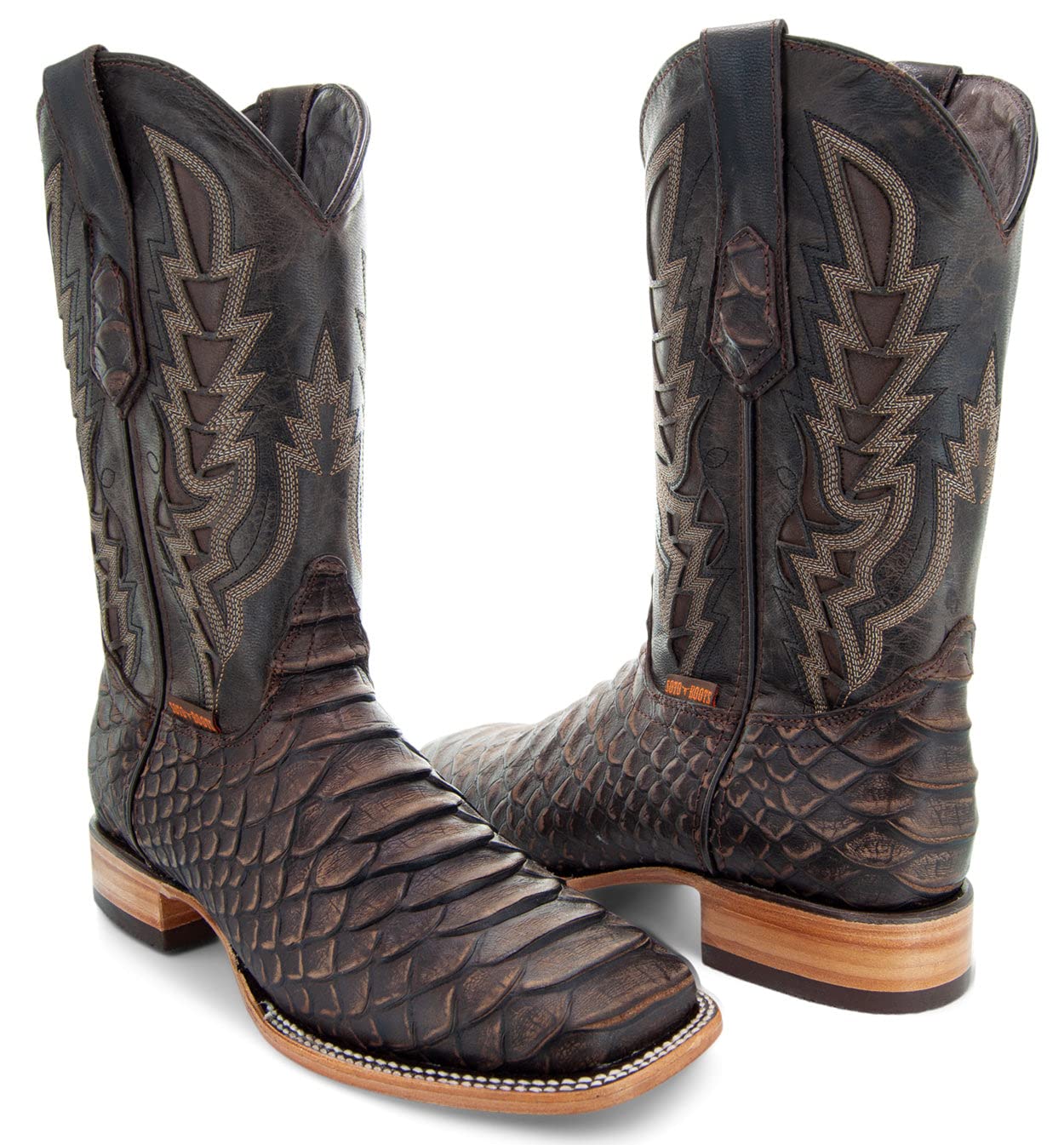 Soto Boots Mens Python Print Boots H50032