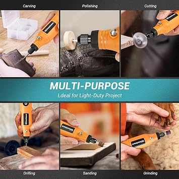 Mini Cordless Rotary Tool, USB Charging, 5-Speed Rotary Tool Kit with 70 Accessories, Multi-Purpose 3.7V Power Multi Tool for Sanding, Polishing, Drilling, Etching, Engraving, Cutting, DIY