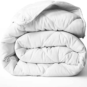 Soft Quilted King Size Comforter - 120x98 Taupe, 800 Thread Count Cotton, 3 Piece Box Stitched Set
