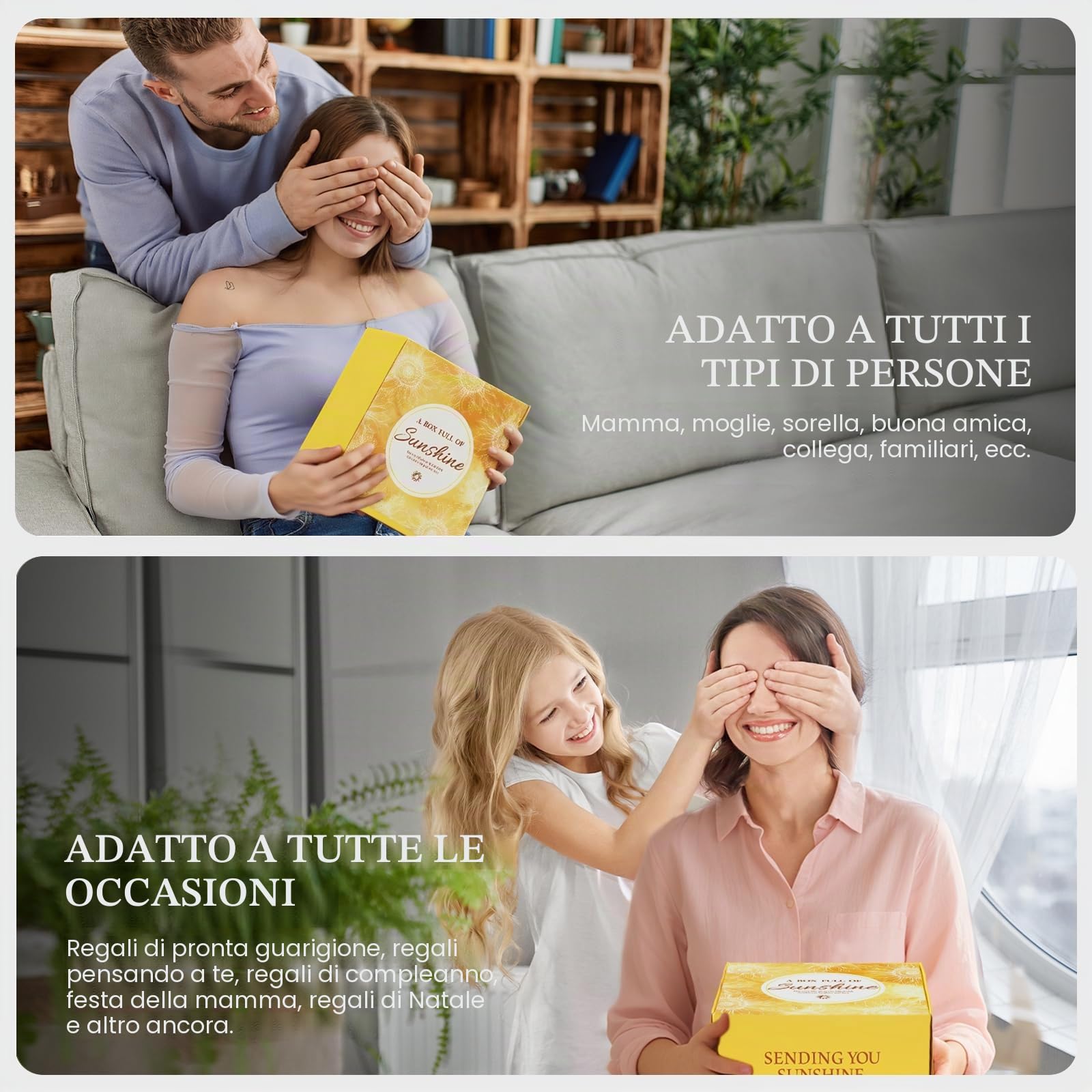 regali di compleanno per donne sorelle – Set da 8 pezzi di cestino regalo di cura personale al sole – Pacchetto di cura dell'amicizia – Confezione regalo Cheer Up Thinking of You per lei