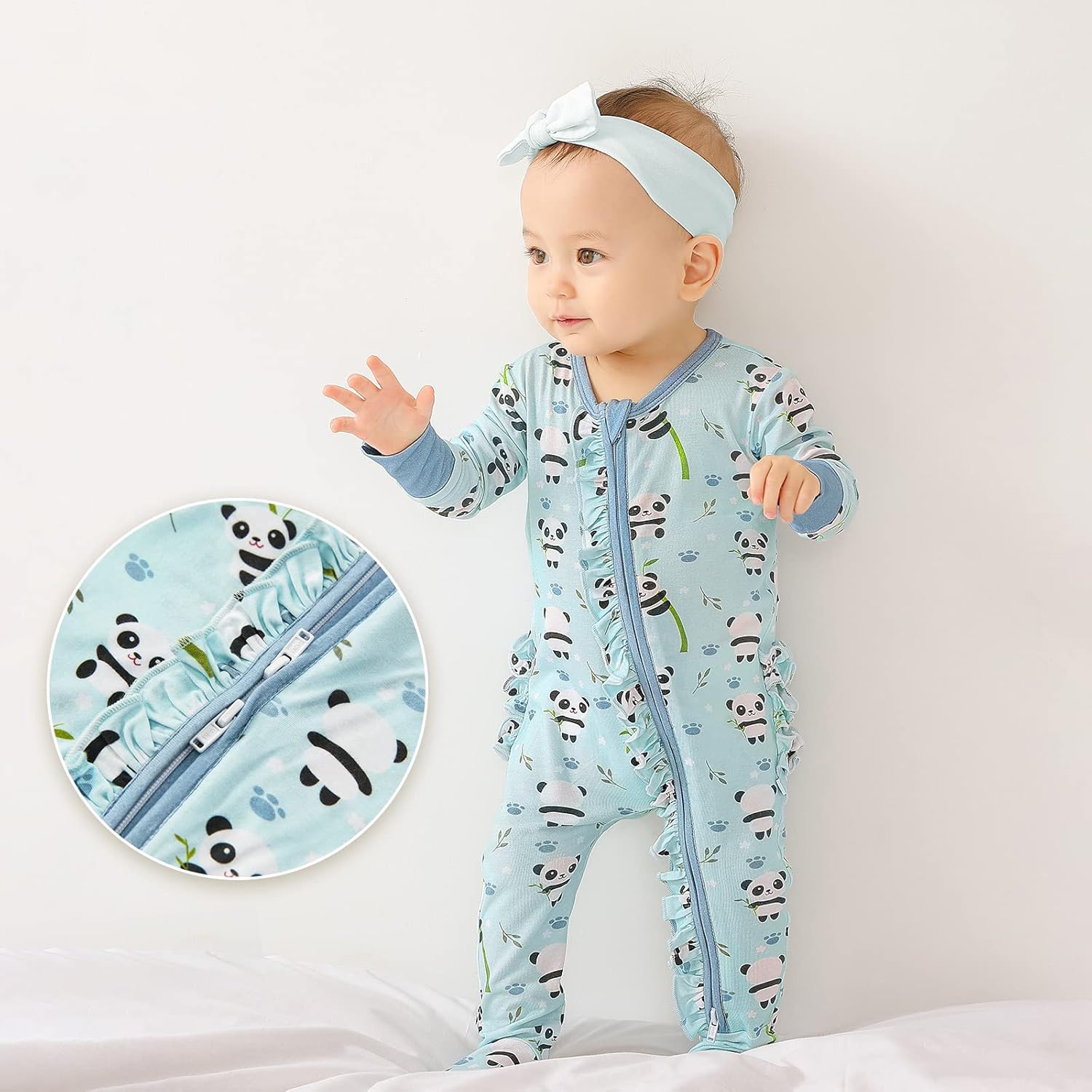 Footie Ruffled One-Piece Rompers 0-36 Months