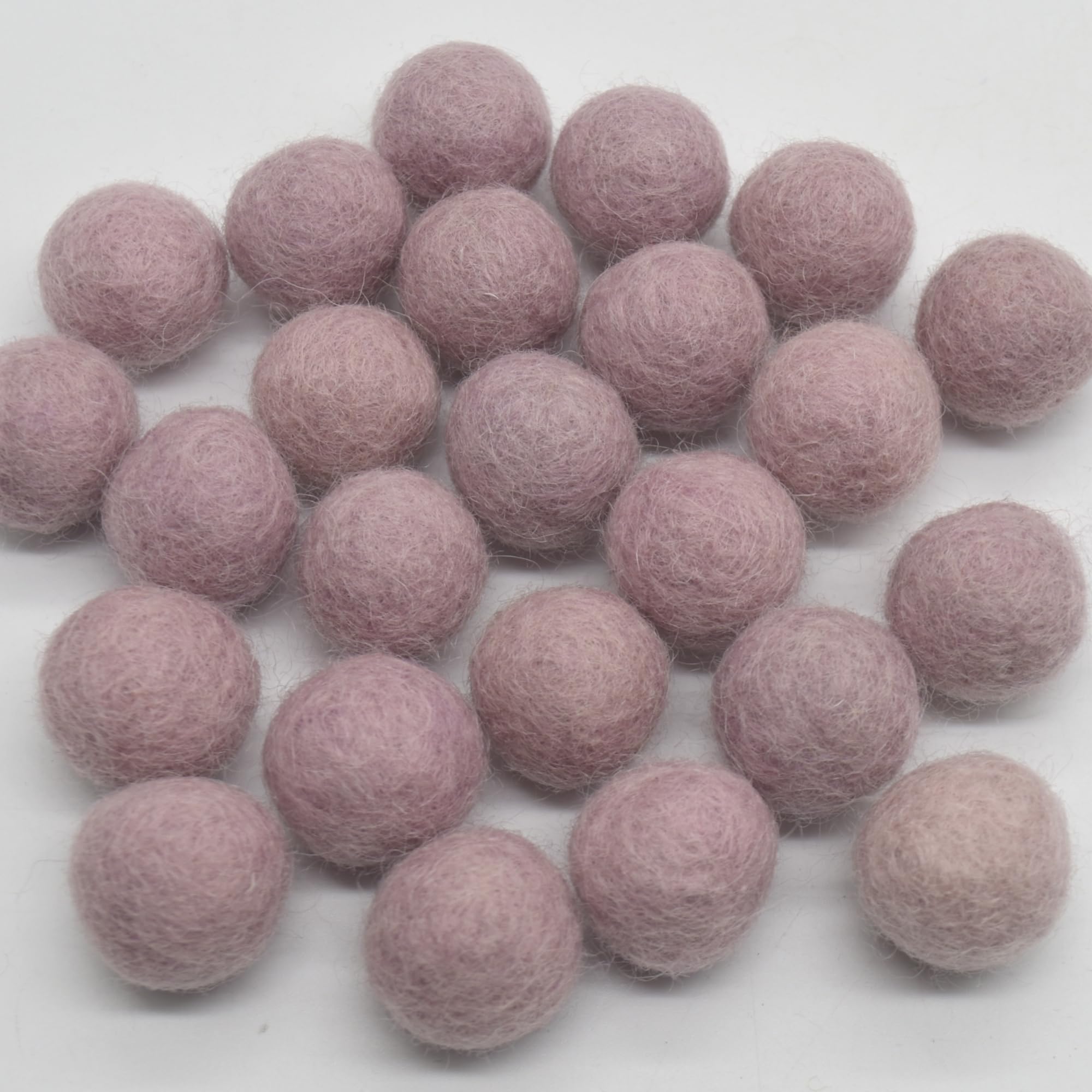 Oriental Direct Based In Yorkshire Very Pale Dusty Pink 100% Wool Felt Balls - 2Cm - 20 Felt Balls