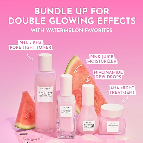 Miniatura 5 de Glow Recipe Watermelon Glow - Máscara hidratante y exfoliante para la noche con ácido hialurónico, AHA + extracto de sandía rico en aminoácidos