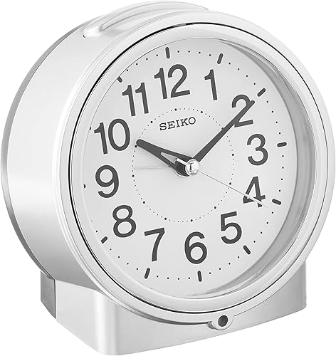 Seiko Reloj despertador de noche de 5 pulgadas con luz de dial pitido y repetición