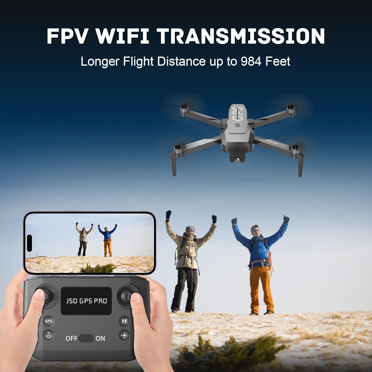 Drones with Camera for Adults 4K - GPS Drone with Auto Return, Brushless Motor, Foldable Mini RC Quadcopter for Kids Beginners with FPV Live Video, Follow Me, 2 Batteries Long Flight Time Under 249g
