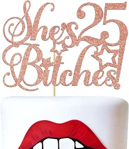 I'm 25 Bitches! Gold Glitter Banner – 25th Birthday Party Decor, Pre-Strung & Ready To Hang - View #8