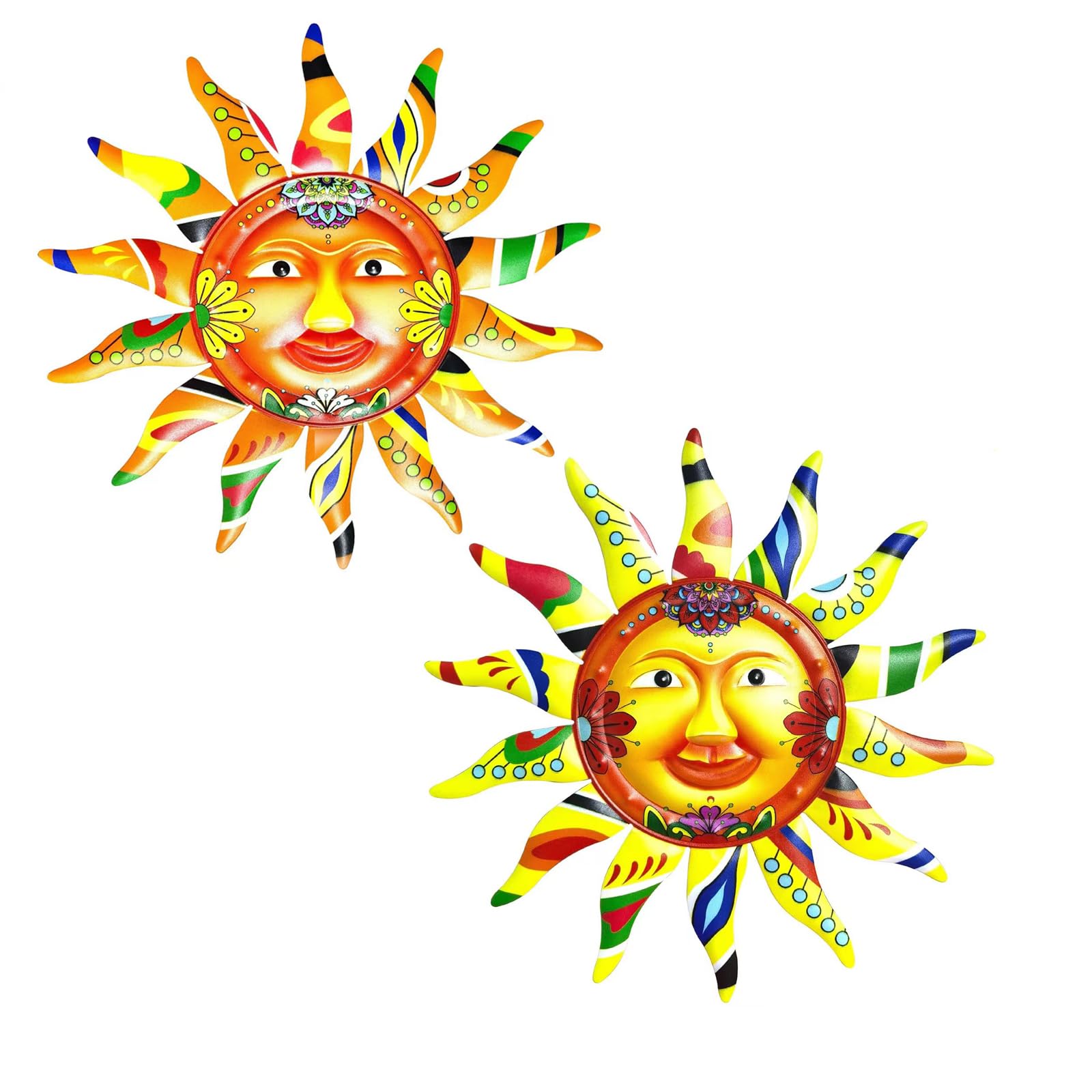 Artkingdome Metal Sun Funny Face Wall Decor, Wall ...