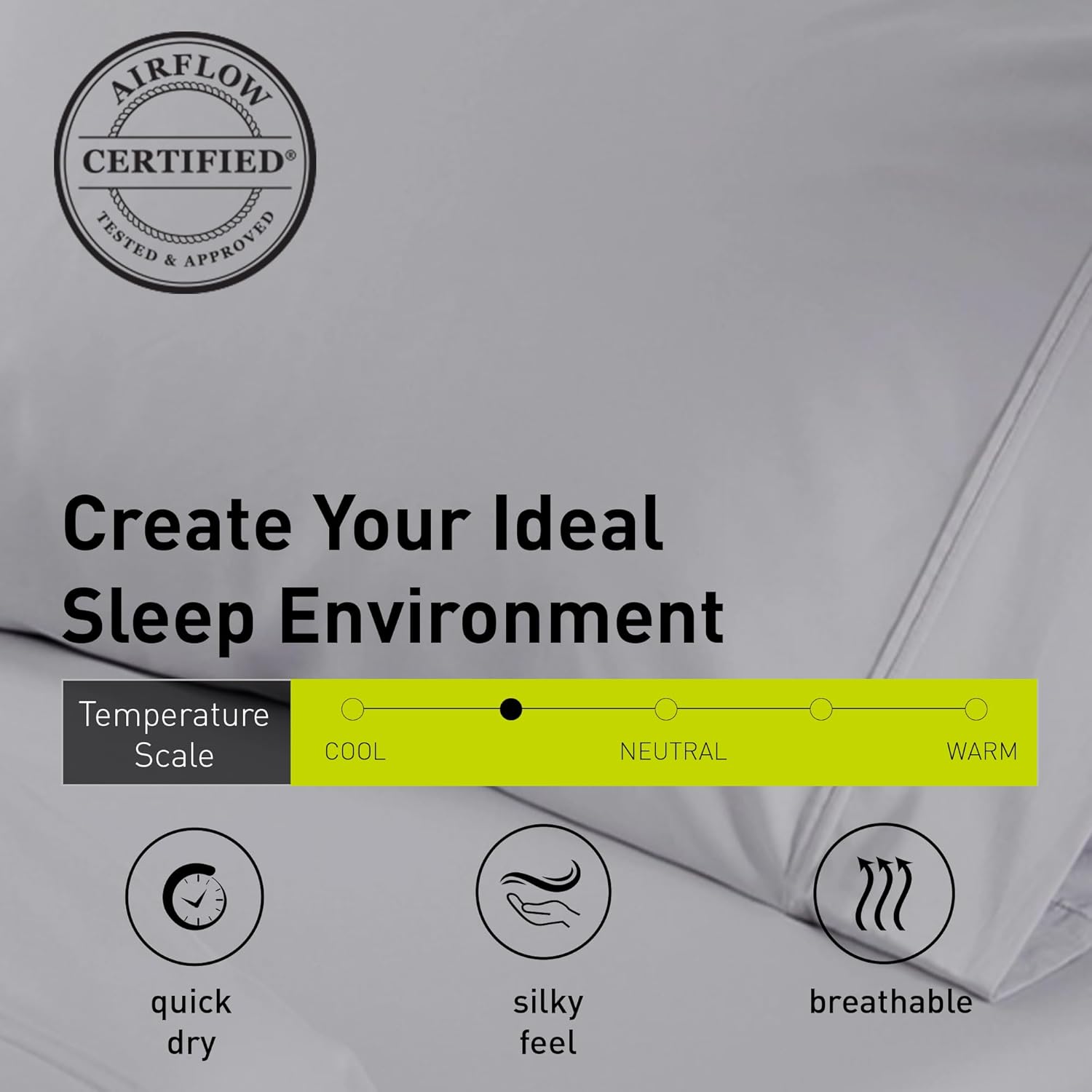 Bedgear Hyper-Cotton Bed Sheet Set – Breathable, Cooling, Quick-Drying, Silky-Soft Bedding – Fitted Sheet Flat Sheet Pillowcases – 60% Rayon from Bamboo, 40% Cotton Blend Bed Sheets, Twin, Light Grey