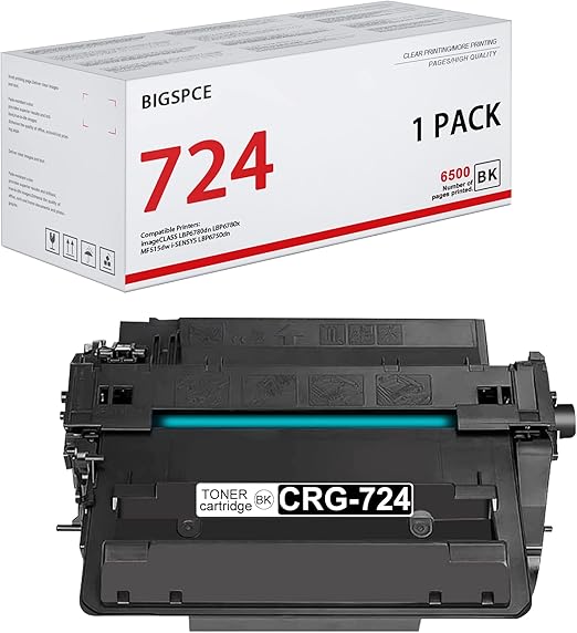 Amazon.com: BIGSPCE Compatible CRG724 CRG-724 (3481B002AA) Toner Cartridge Replacement for Canon 