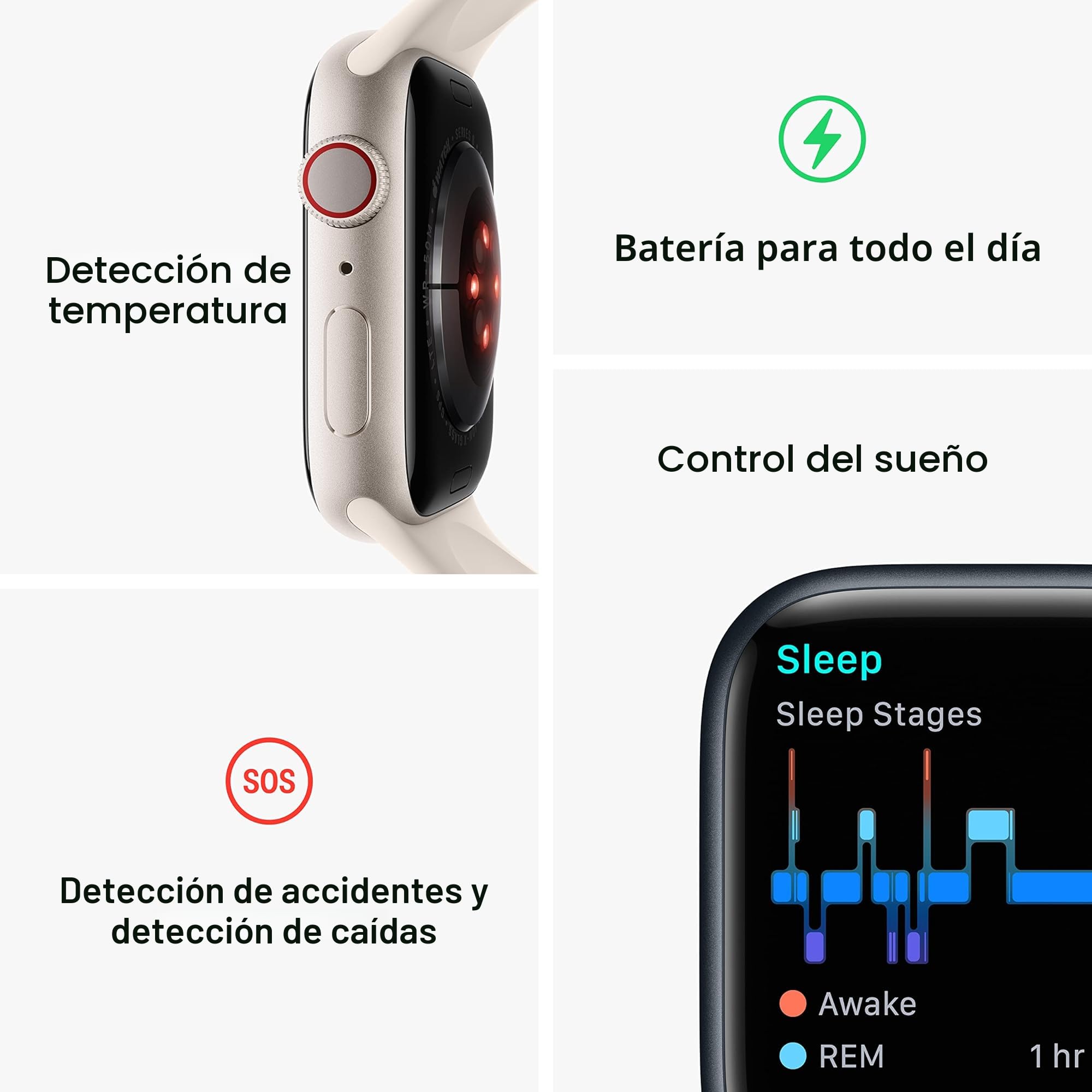 Amazon.com: Apple Watch Series 8 [GPS + Cellular, 45mm] - Caja de