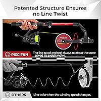 Vista 2 de Piscifun Speed X - Carrete de línea de pesca con función de desenrollado, línea sin torsión con mango de aluminio ajustable para carrete giratorio