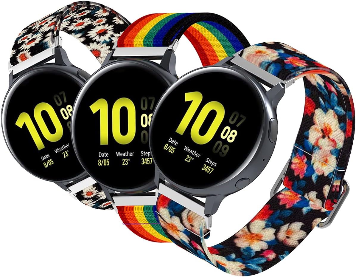 Shieranlee 20mm strap for garmin venu,Garmin Vivoactive 3 Strap,Soft Fabric Nylon Strap Compatible with Garmin Vivoactive 3 Music/Venu/Vivomove 3/Luxe/Style/HR/Forerunner 245/645 Music