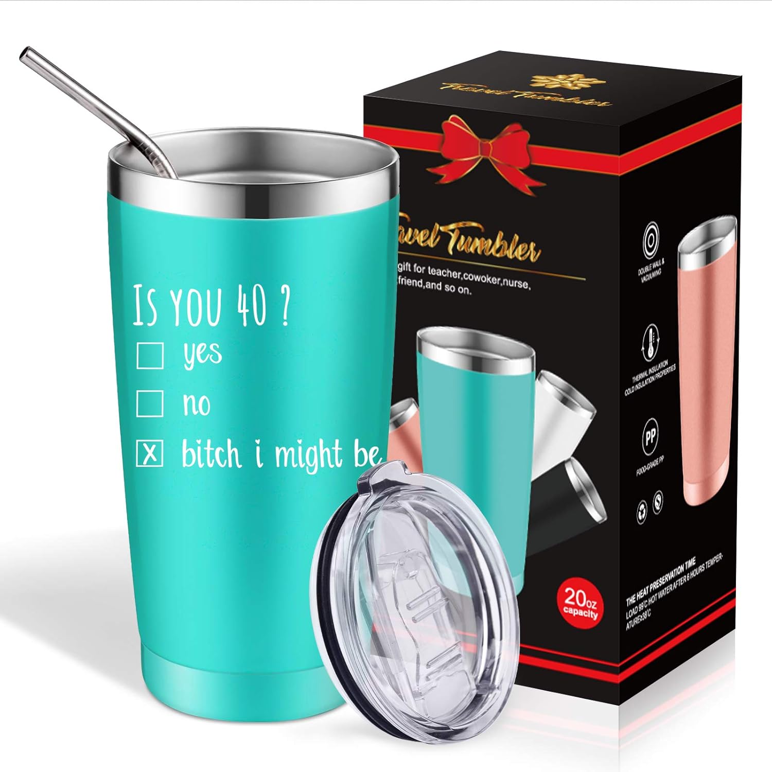 Exclusive Special 40th Birthday Gifts for Women and Men - Funny Is You 40 Gift Idea for Mom Dad Husband Wife - 40th Birthday Party Supplies Decorations for Him, Her - Jackmen 20 OZ Tumbler Exclusive Discount 70% Price 40th Birthday Gifts for Women and Men - Funny Is You 40 Gift Idea for Mom Dad Husband Wife - 40th Birthday Party Supplies Decorations for Him, Her - Jackmen 20 OZ Tumbler