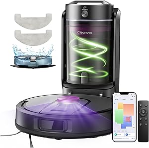 Vexilar W15 Robot Vacuum Cleaner 10,000Pa with Bagless Automatic Draining Station, LiDAR Navigation & Mapping, 180 Min, Co…