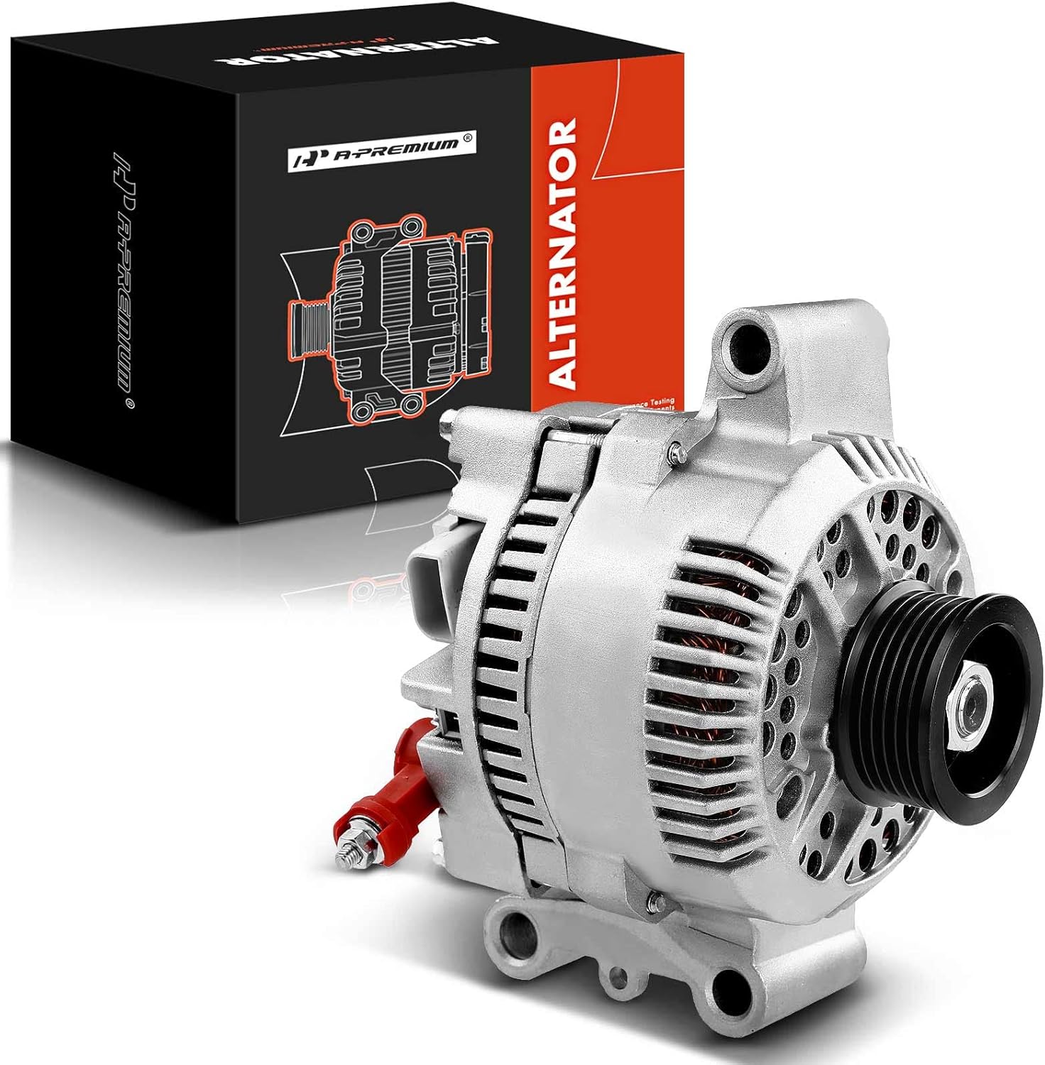 A-Premium Alternator Compatible with Ford Escort 1998-2003 L4 2.0L, 95Amp 12V 6-Groove Pulley Clockwise, Replace# 400-14096, F7PU-10300-JA, F7PU-10346-JA