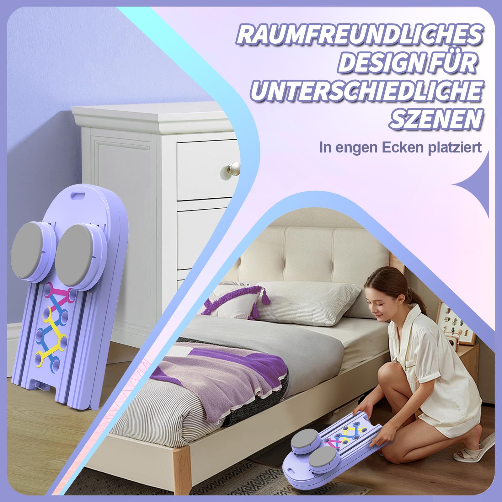 Multifunktional Bauchtrainer Bauchroller Board,Pilates Board Trainingsgeräte für zuhause,6-in-1 pilates Set,Automatisches Rebound Bauchmuskeltrainer Mit Widerstandsband
