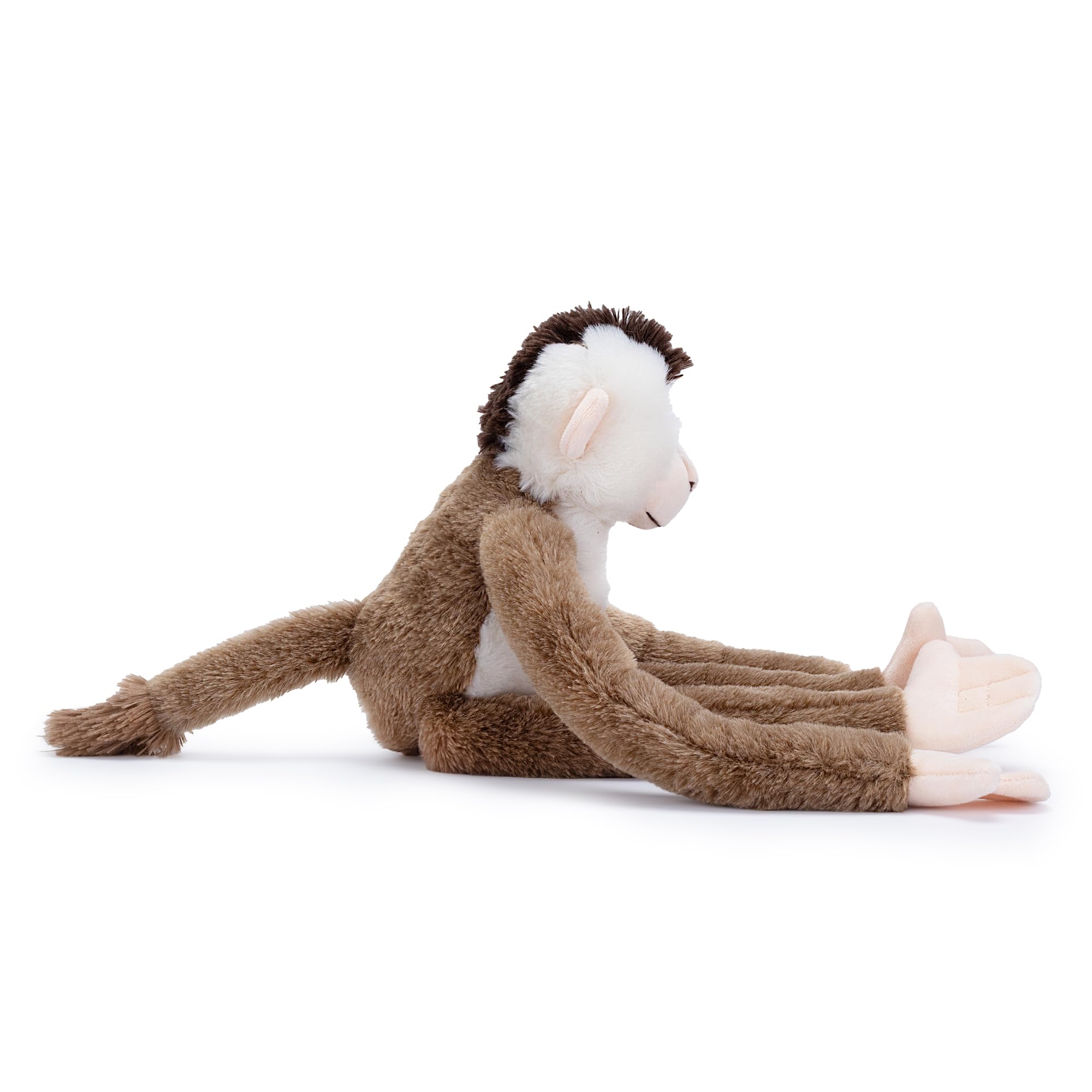 Zappi Co Plush Hanging Pig-Tailed Macaque Monkey with Velcro on Paws and Feet, Soft Plush Toy - Image 4