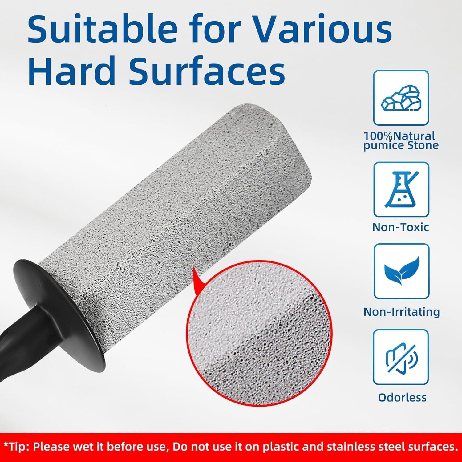 Toilet Pumice Stone for Cleaning, Toilet Bowl Pumice Stone, Extra Long Handle Toilet Bowl Cleaners for Removing Hard Stain Lime. Ideal for Toilet Bathroom Sink Grill Pool(2 Pack Black) image 4