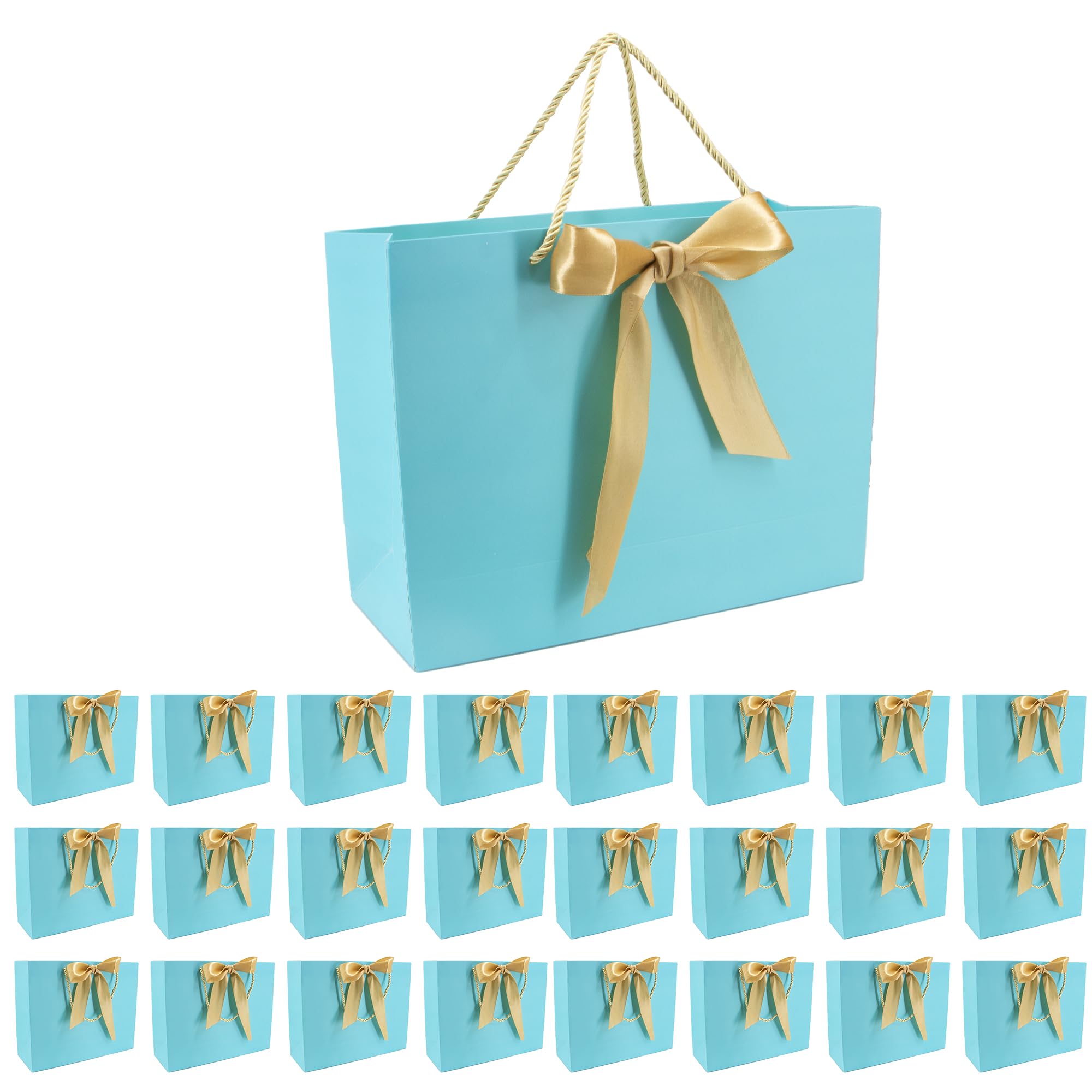 Time to Sparkle 24PCS Gift Bags with Bow Ribbon - Blue — image 1