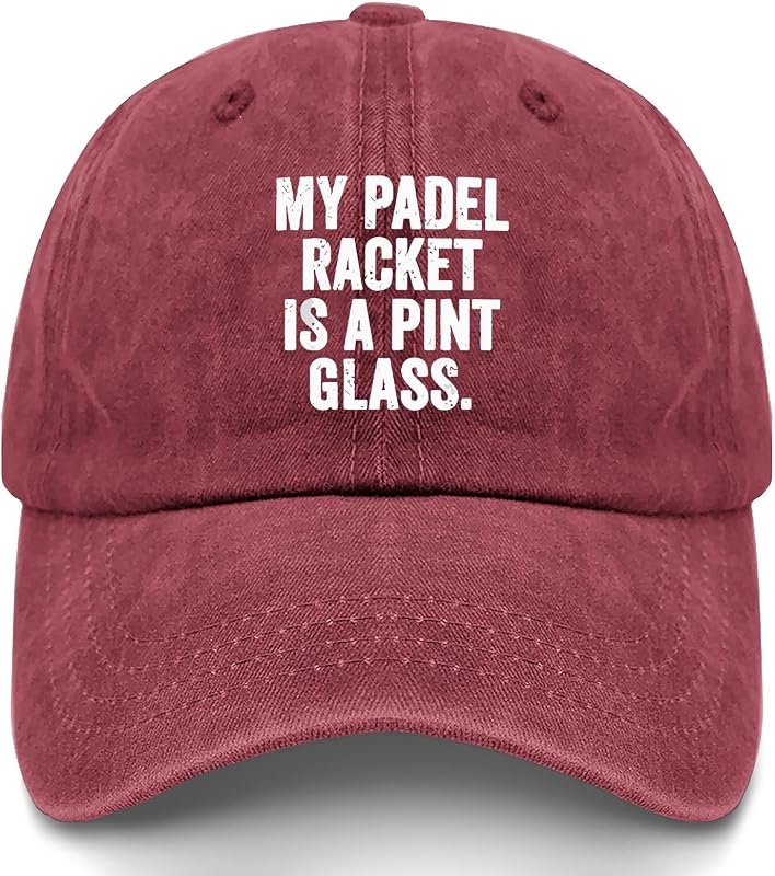 My Padel Racket is A Pint Glass Hat para hombres Gorra de béisbol Regalos divertidos para hombres