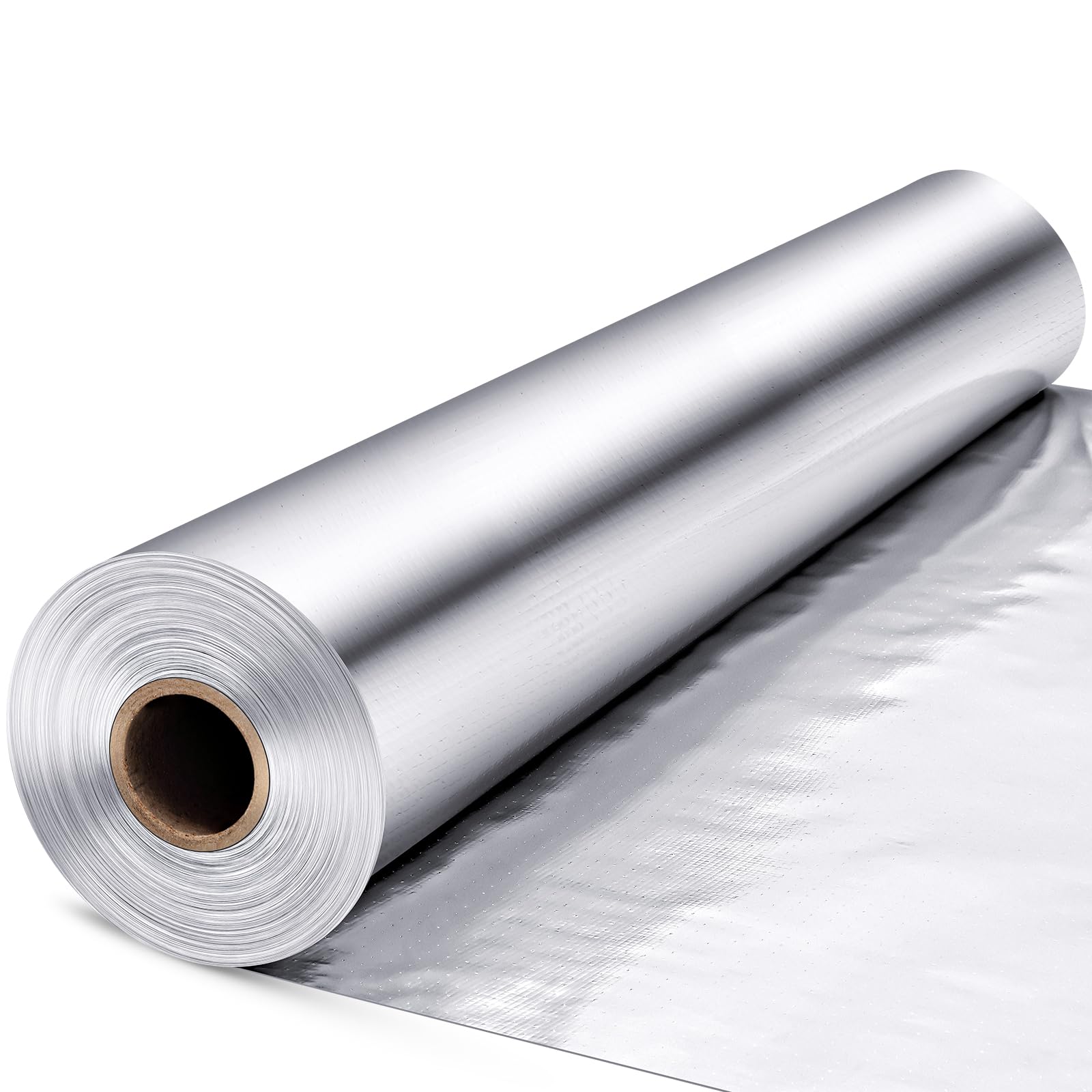 Photo 1 of Radiant Barrier Reflective Insulation Industrial Perforated Solar Attic Insulation Commercial Attic Door Insulation Cover Double Sided House Wrap (1 Roll,4 x 500 ft) 1 4 x 500 ft
