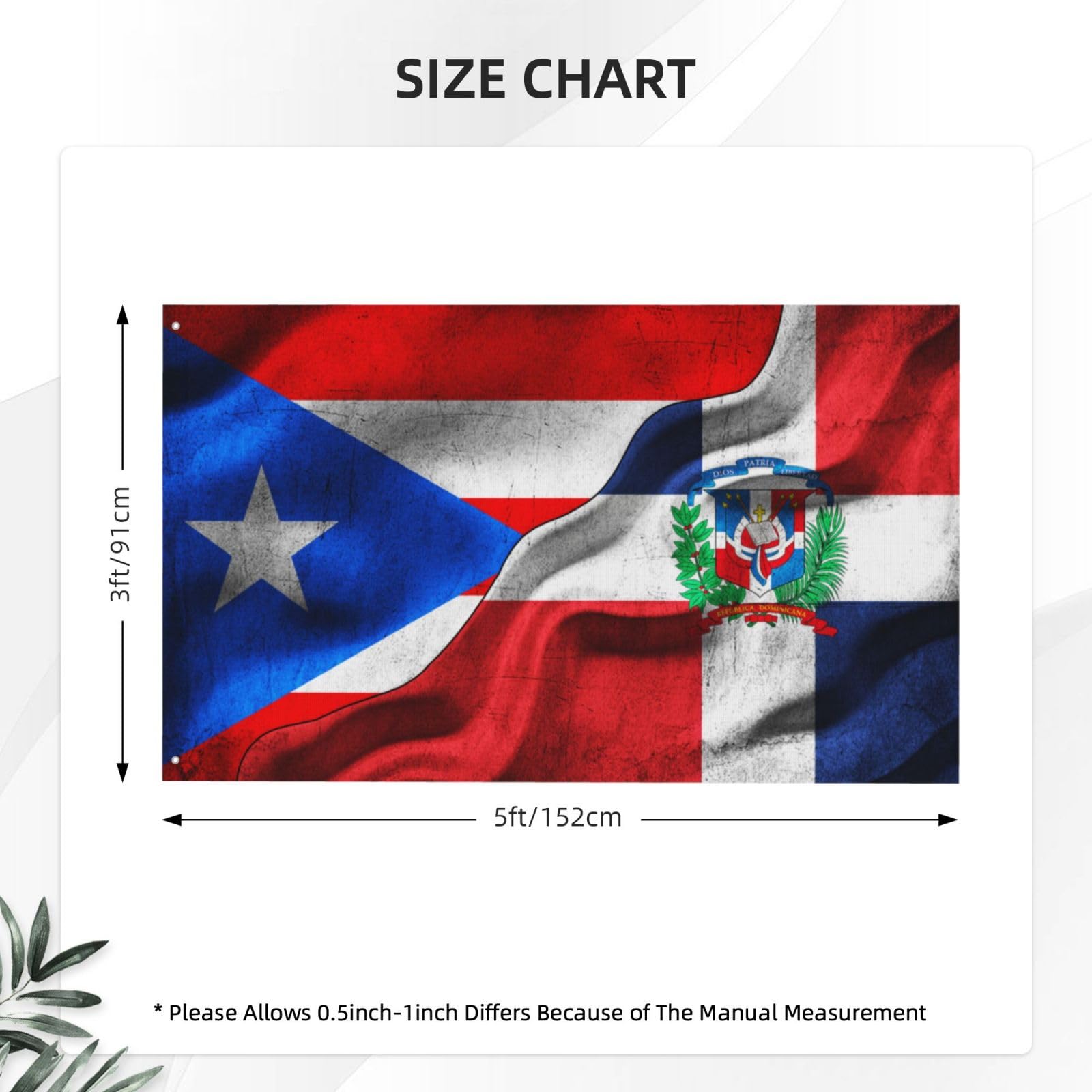 Amazon.com : Porto Rico Flag Dominican Republic Flag 3x5 Ft