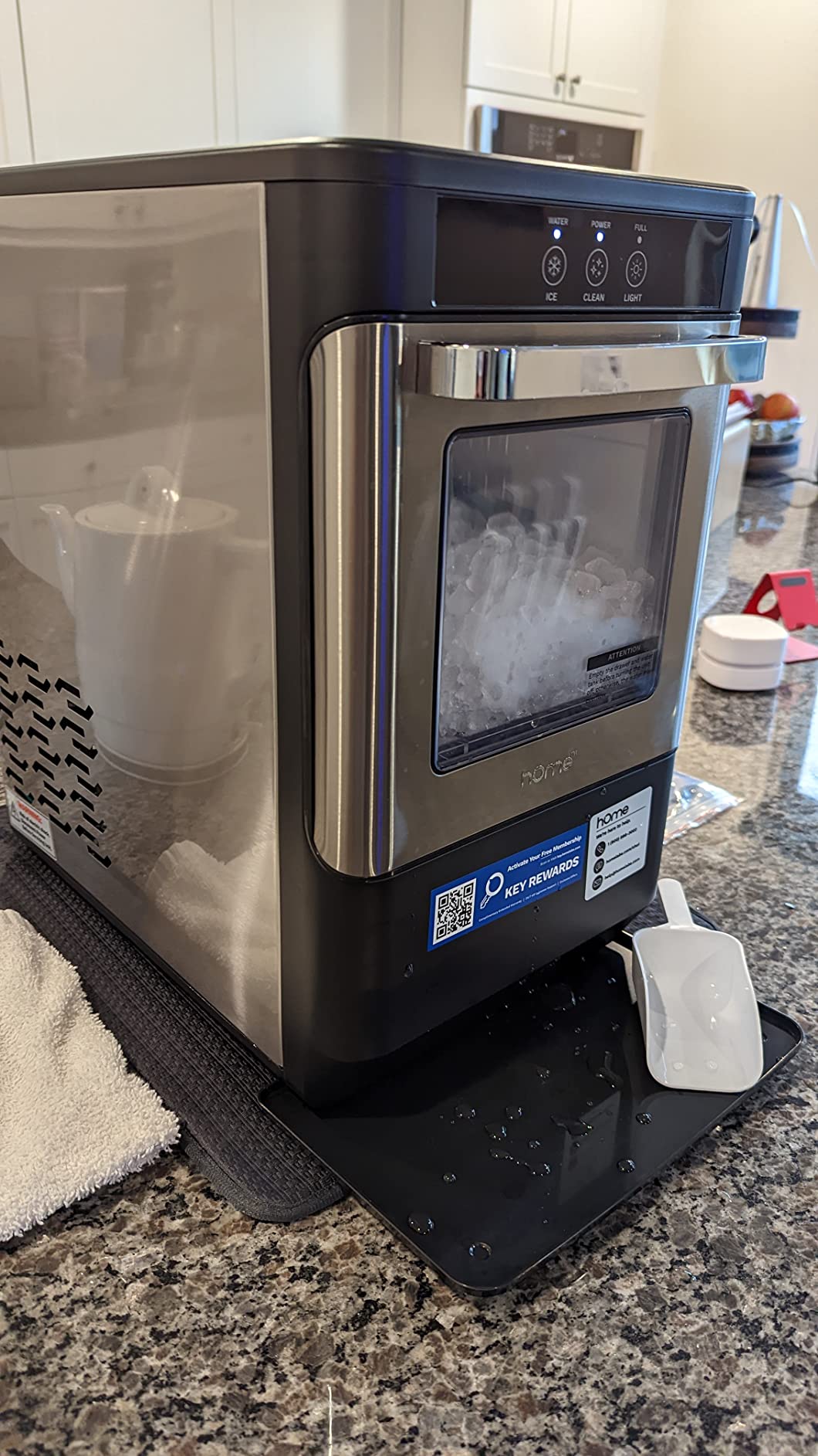 29/mo Finance hOmeLabs Countertop Nugget Ice Maker Stainless Steel