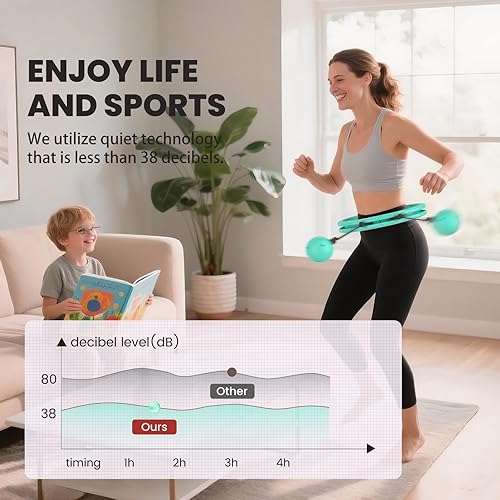 Miniatura 7 de Weighted Infinity Exercise Hoop - 64in 30 Links Smart Hoop for Adult Weight Loss, Plus Size Low-Impact Fitness Hoop for Beginners & Women