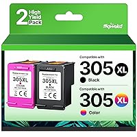 Sqwekd 305XL 305 XL Rigenerata Cartucce Sostituzione per Cartucce HP 305 Nero e Colore