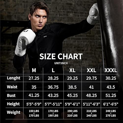 Miniatura 6 de BVVU Traje de sauna para hombre, con cremallera, chaqueta de sauna, pantalón, gimnasio, entrenamiento, sudadera con capucha, moldeador de cuerpo