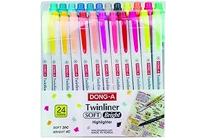 Dong-A Calli Grafico Double Ended Calligraphy Pen Brush Tip 5 Colours Set