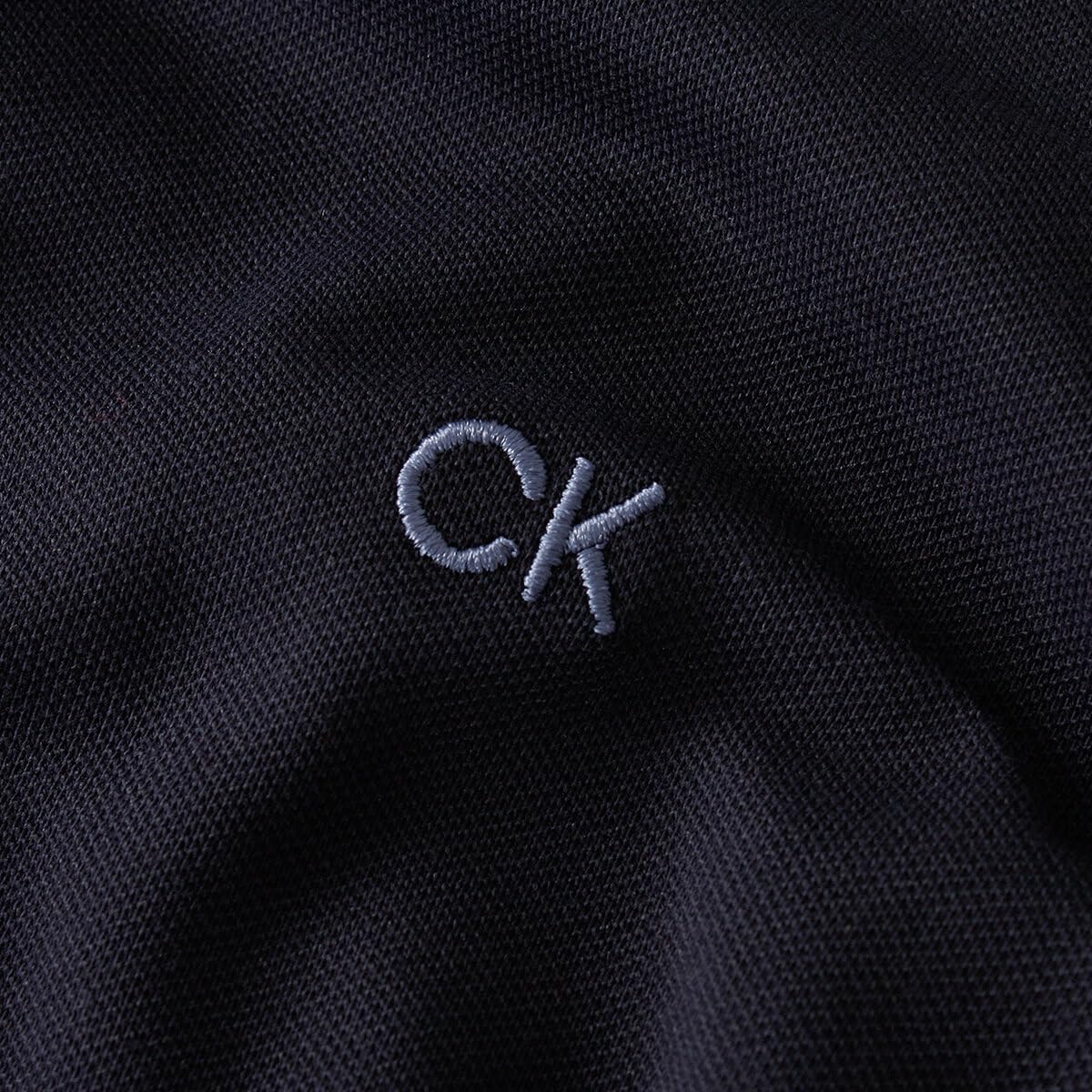 Calvin Klein Męska koszulka polo 2026 Campus 3 guziki prążkowany kołnierz golf