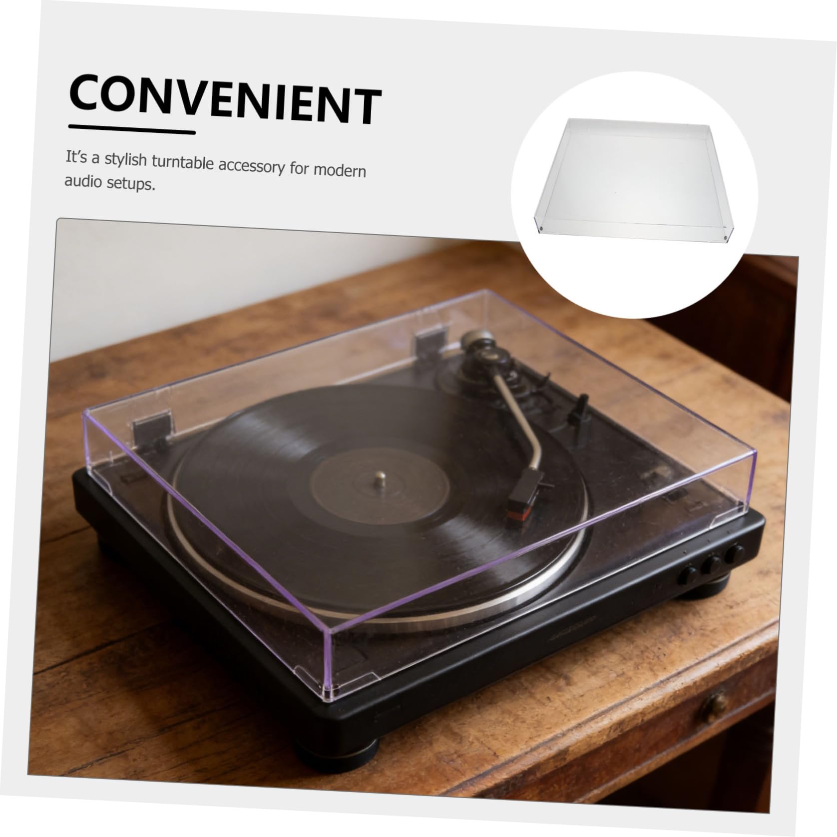 Coperchio antipolvere rettangolare trasparente in acrilico per - Protezione per apparecchi audio domestici 16,2x13,2x2,4 pollici