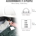 VEVOR Tente de camion de ramassage, Tente pour camion de 5,0-6.7ft pour le camping, étanche PU2000mm 2-3 personnes lit de camion de couchage Tente avec double couche de conception, pour le camping Voyage activités en plein air