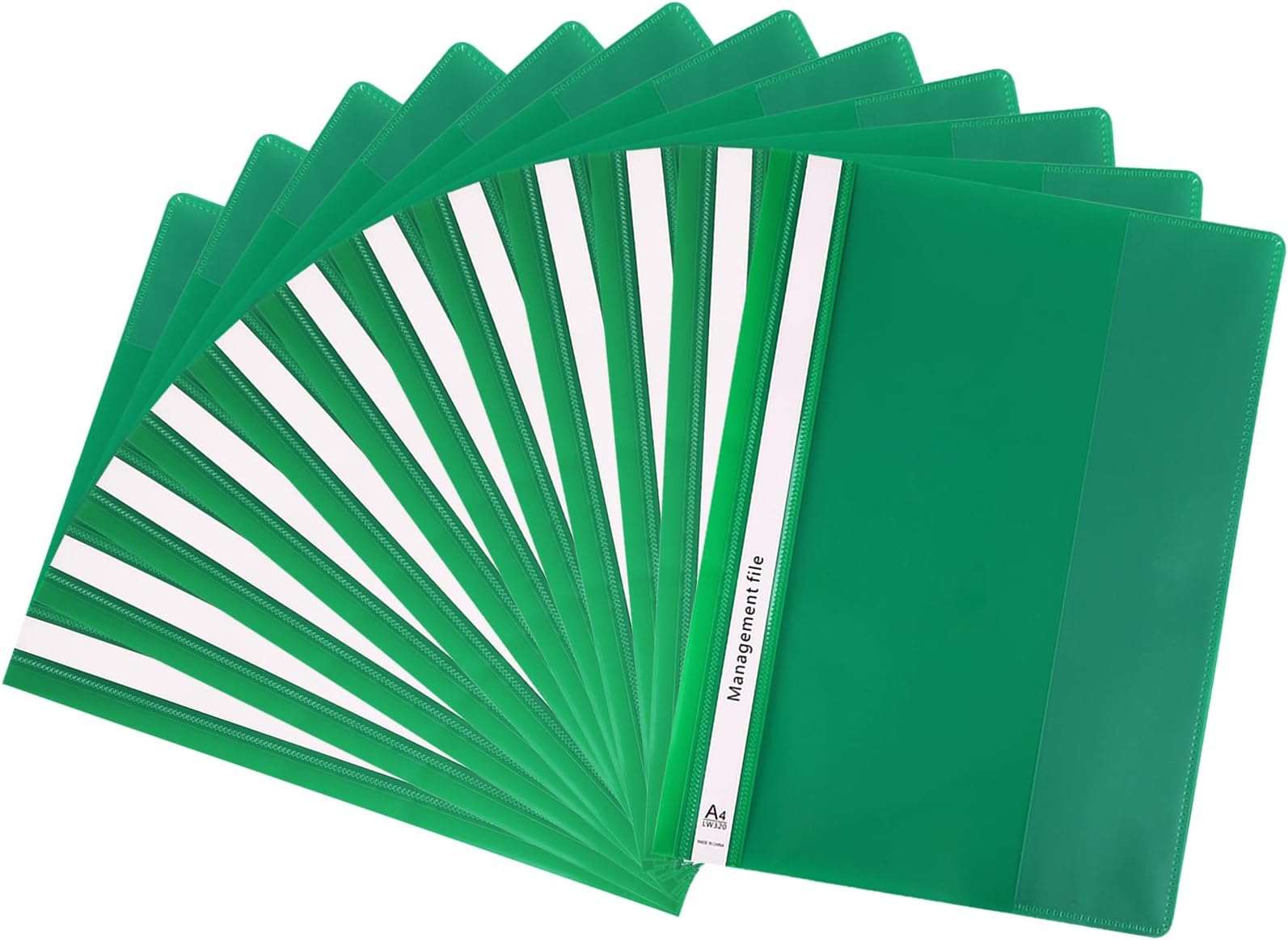 A4 Project Folder (Green, Pack of 12) Plastic Report Files 2 Prong, A4 Report Project Document File Folders, Presentation Project Folder for Office School