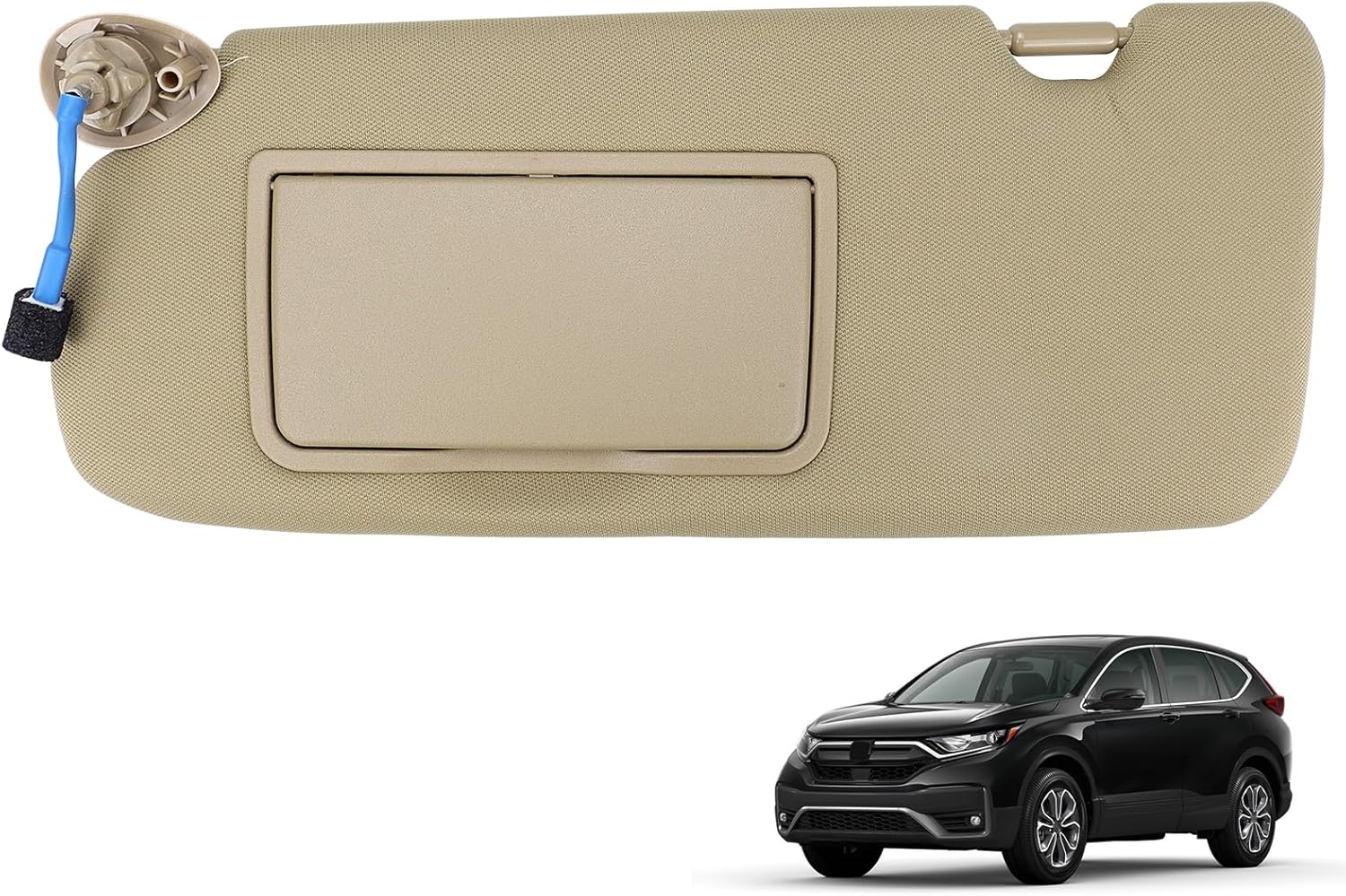 Beige Driver Left Side Sun Visor Compatible with Honda CRV 2017 2018 2019 2020 2021 2022 Sunshade Number 83280TLAA12ZA