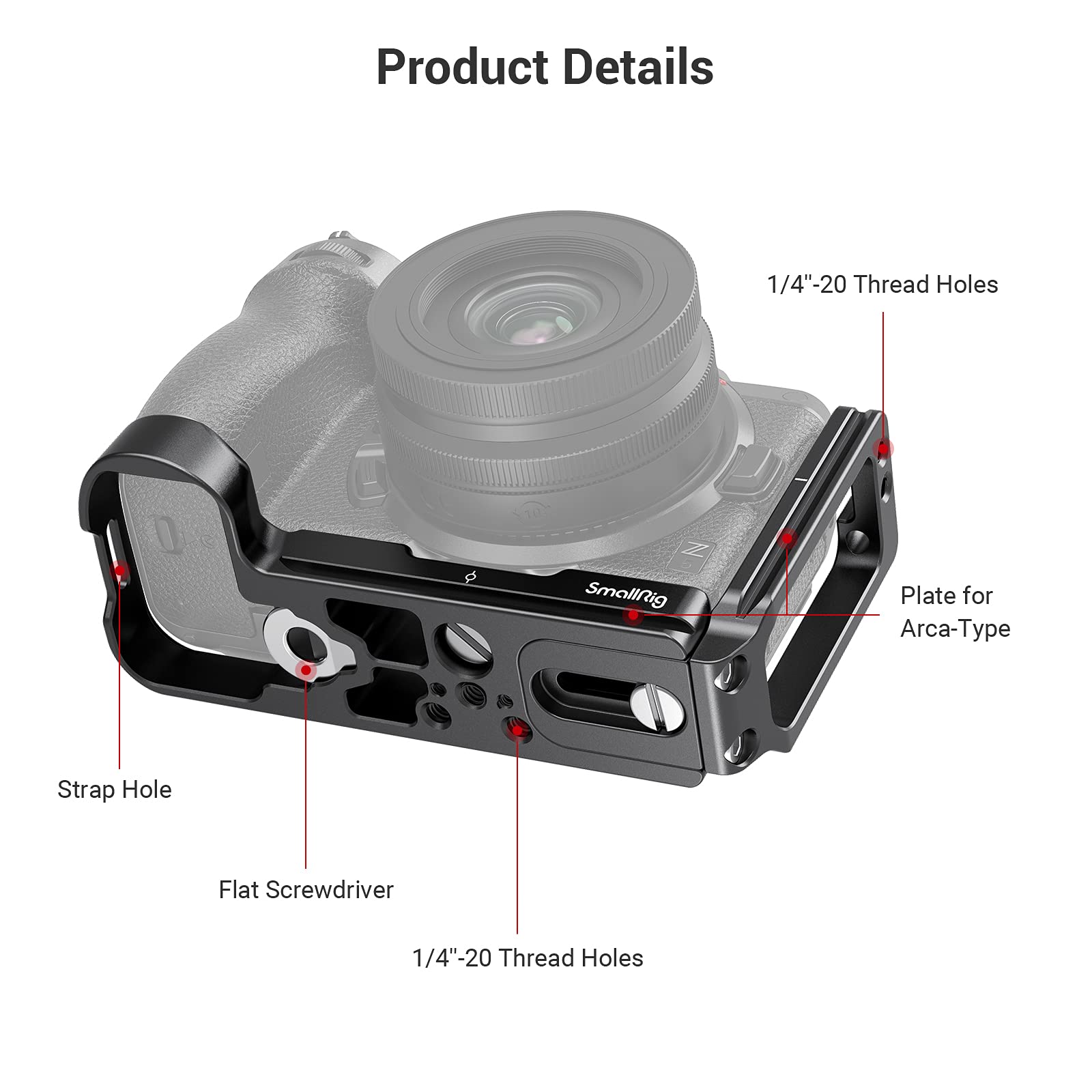 専用セット SMALLRIG L Bracket L Uchwyt, Płytka L dla Z5/Z6/Z7/Z6 II/Z7
