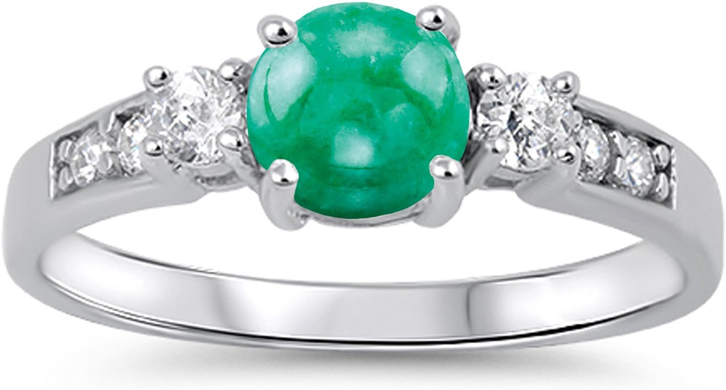 CHOOSE YOUR COLOR Sterling Silver Round Ring
