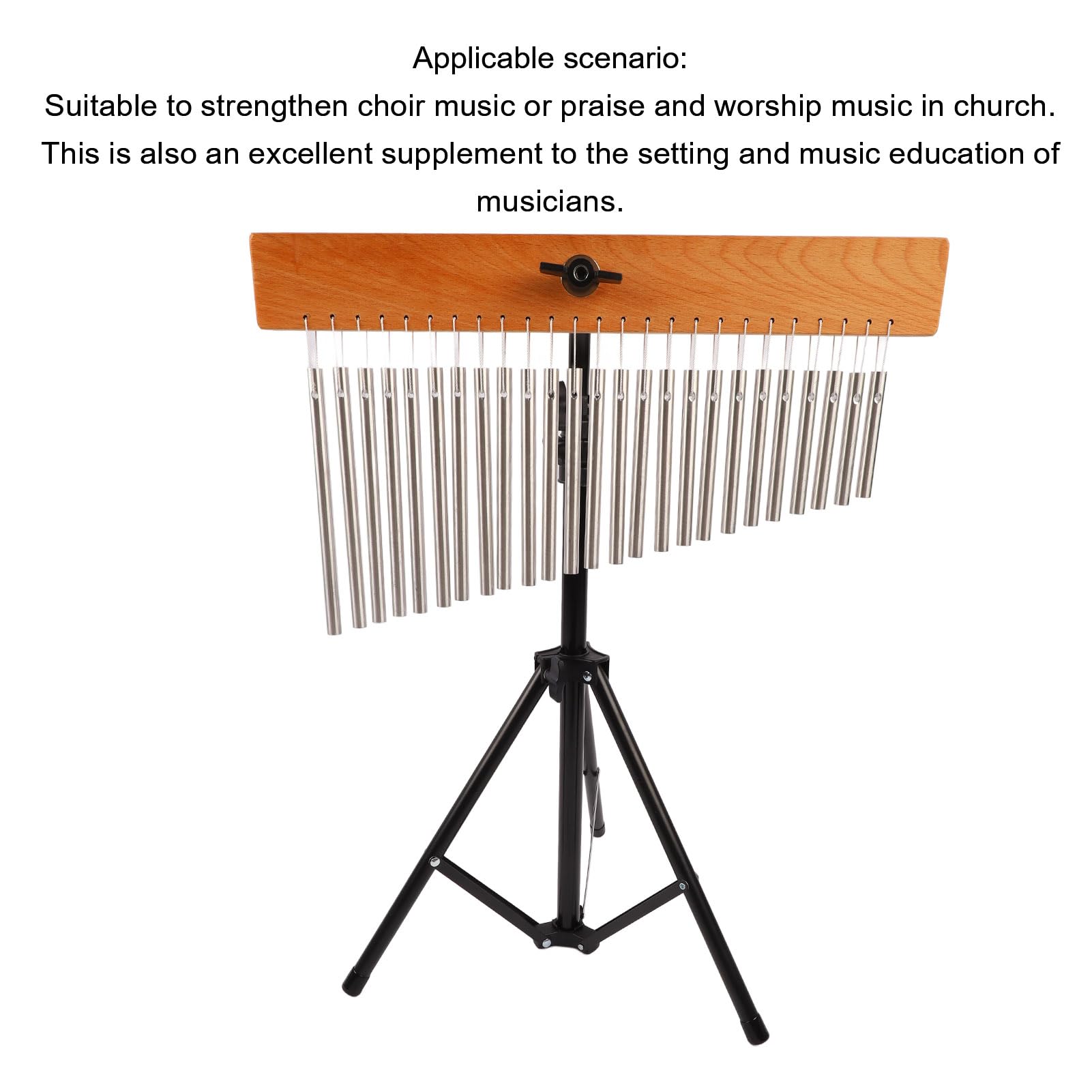 Campanella a per Violino Bellissimo Strumento Musicale Dal Suono per la Decorazione della Chiesa Barra di Metallo con Base in Legno 1 unità