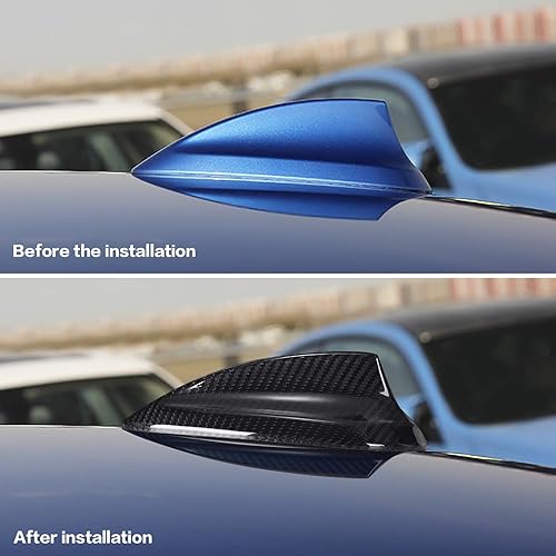 Miniatura 6 de BLAKAYA Repuesto para cubierta de antena, cubierta de aleta de tiburón, cubierta de fibra de carbono para BMW M2 M3 M4 M5 F20 F22 F30 F32 F35 F36