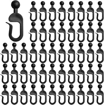 FELTECHELECTR Crochets Suspendre INOX 2 Pièces pour Auvent Extérieur, Anneaux Rétractables Robustes, Accessoires Compatibles Stores Manivelle, Usage Simple pour Auvent de Camping et Terrasse