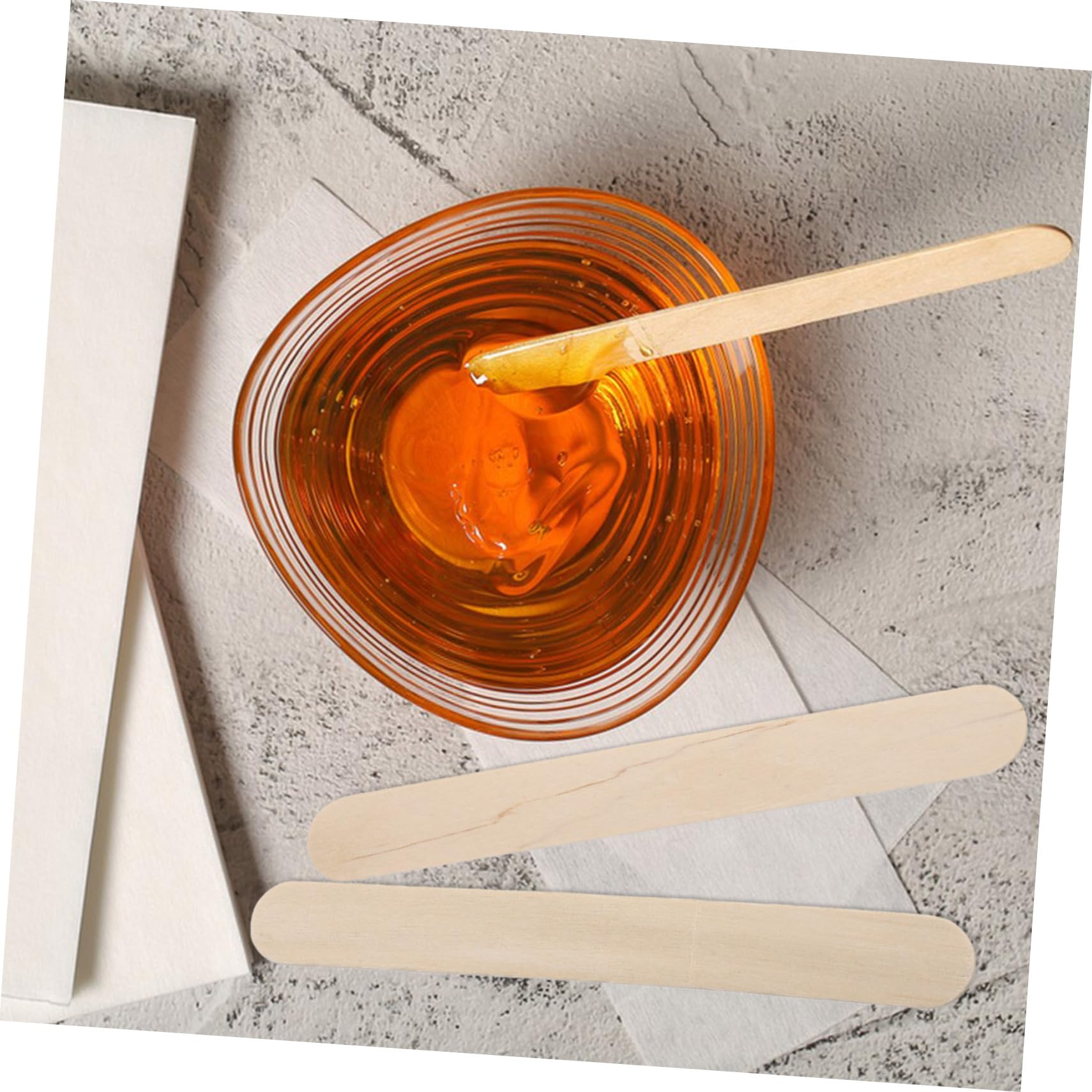 FOMIYES Juego De 6 Cajas De Varillas De Cera De Madera Natural Espátulas Para Depilación Seguras Para La Piel Sin Rebabas Para El Cuerpo Y El Rostro