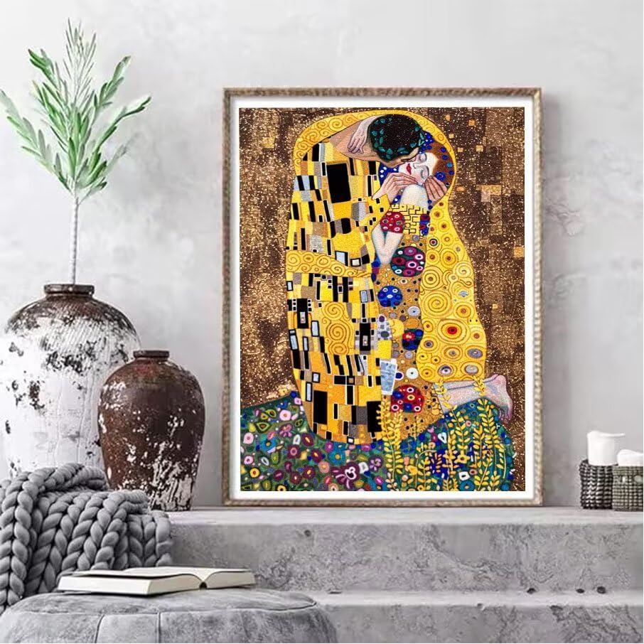 Broderie Diamant Kit Complet Le Baiser | Toile Grand Format 50x70cm - 2