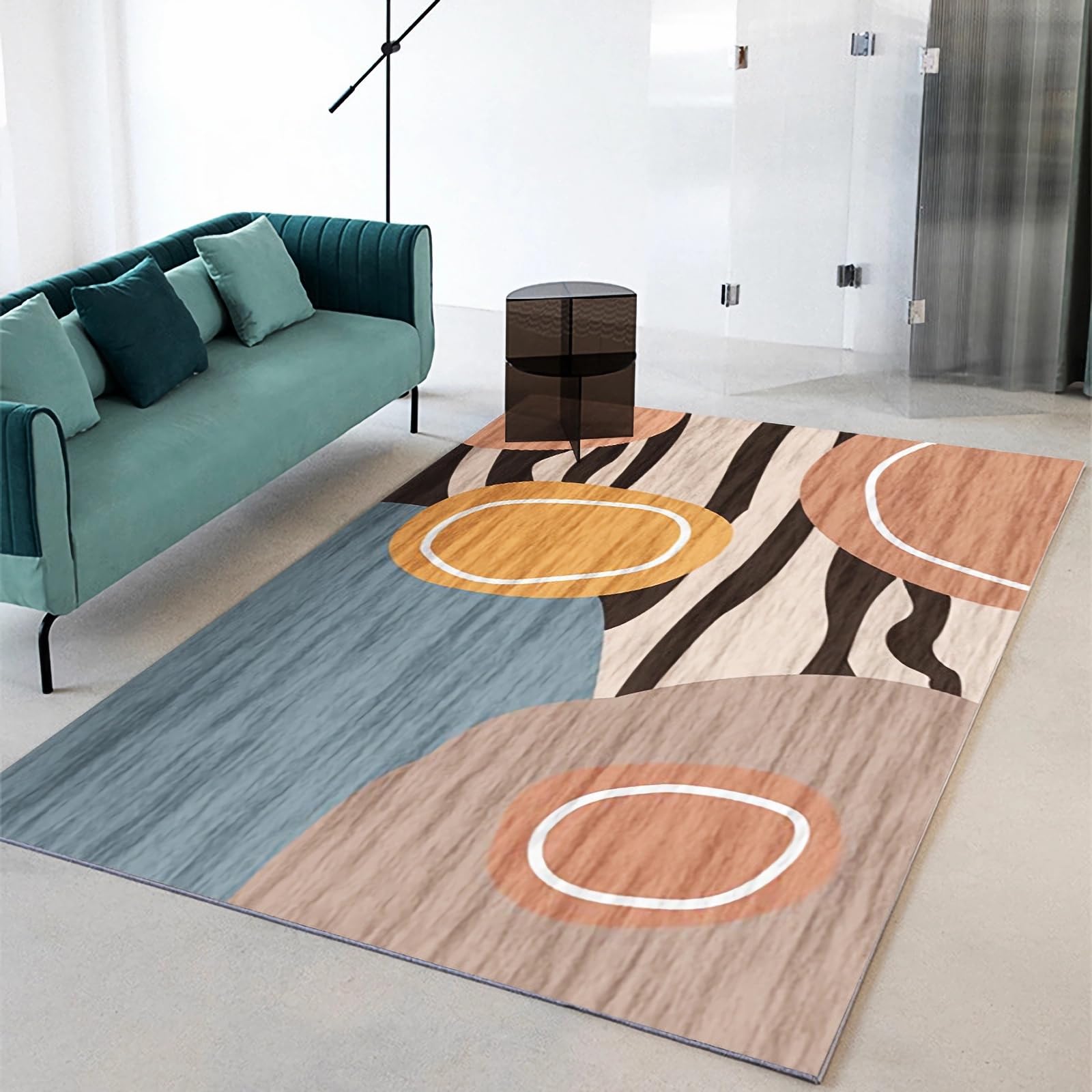Accessori gaming room Tappeto Lavabile Per La Cameretta Dei Bambini Rosa Giallo Dal Design Semplice,tapeti moderni soggiorno tappeti scendiletto camera da letto,80x160cm