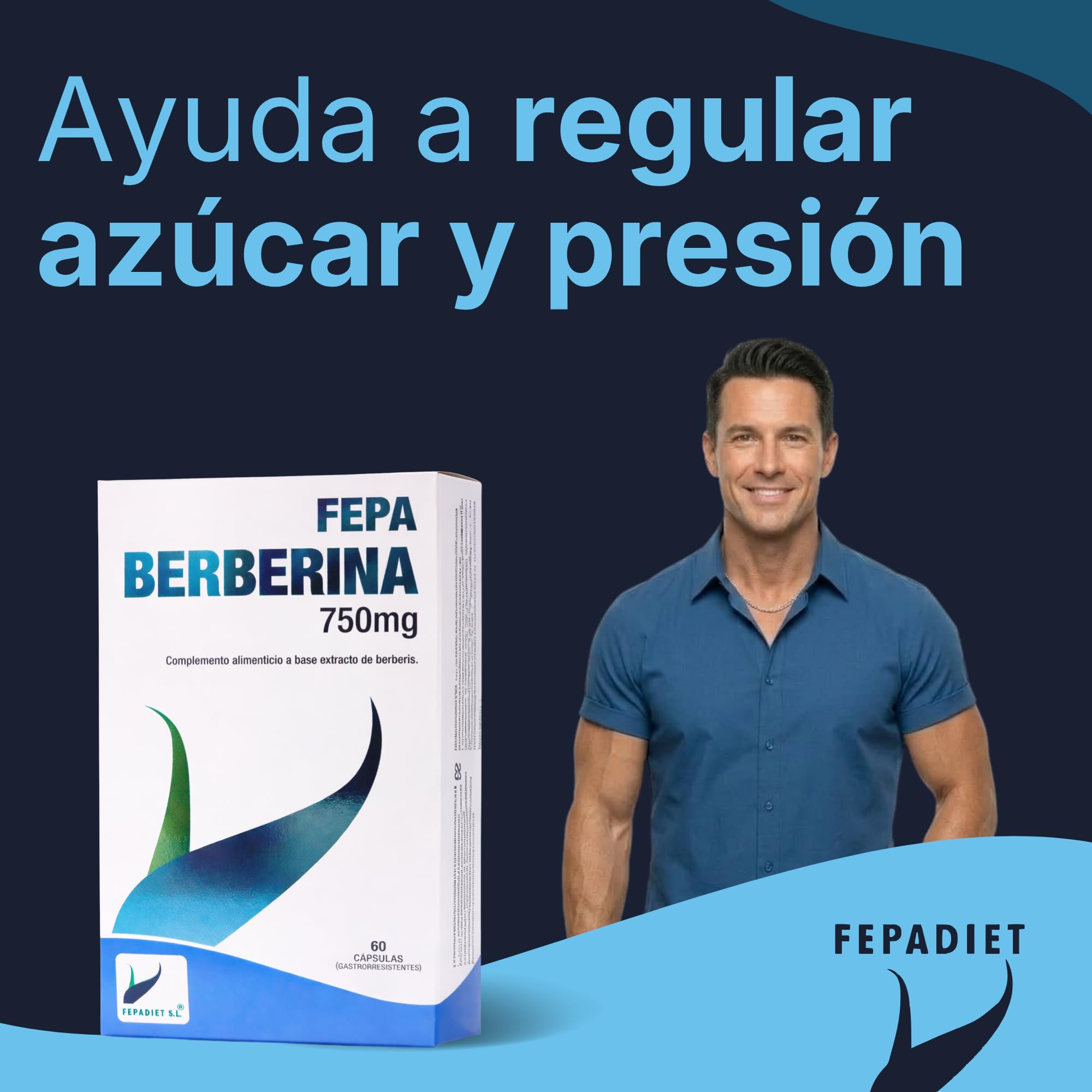 Berberina FEPA – 60 Cápsulas Pack de 2– Extracto de Raíz de Berberis con Acción Antioxidante – Complemento Alimenticio para Apoyo al Metabolismo, Energía y Bienestar General Diario – Fepadiet