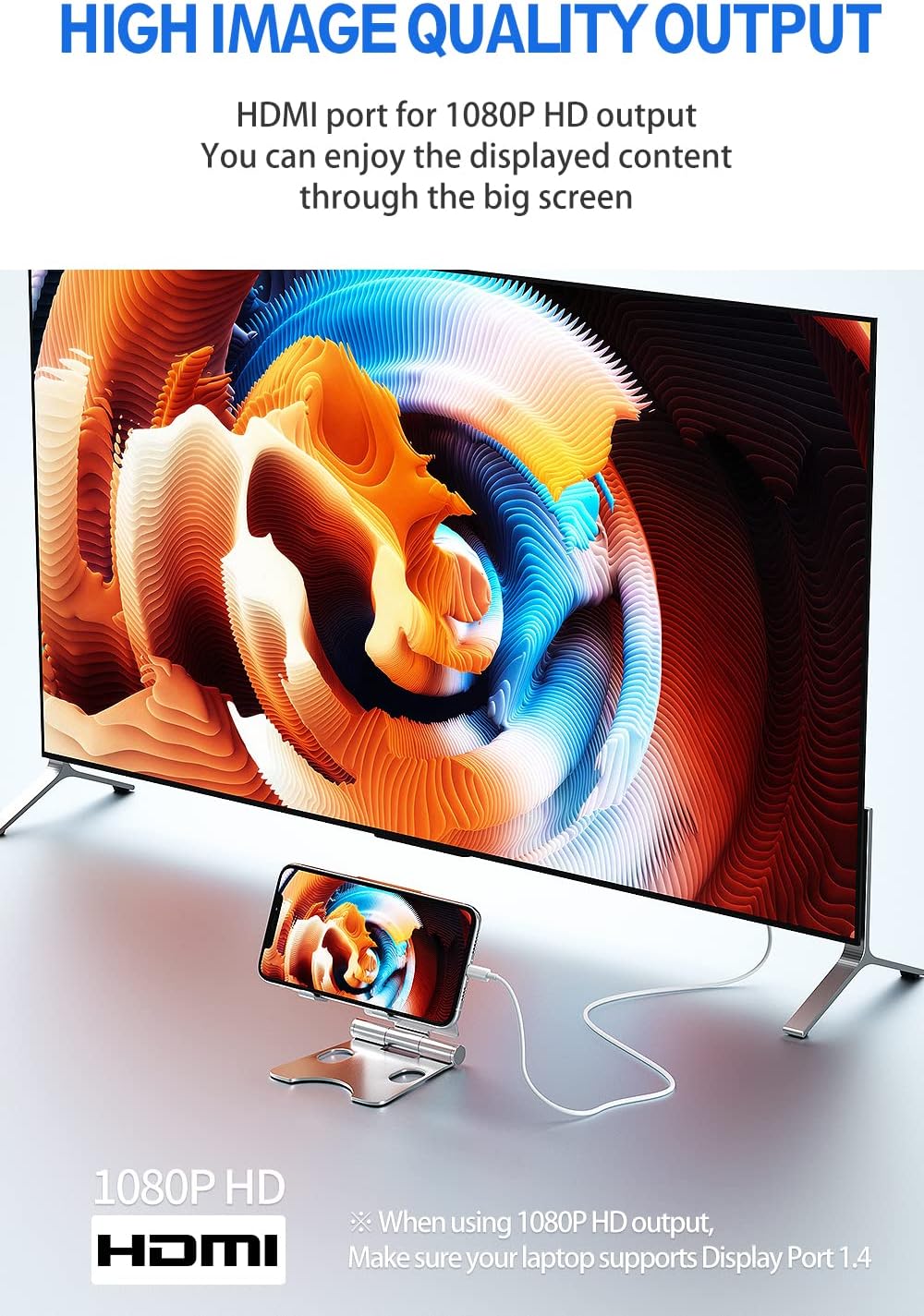 Mixfly [Apple MFi Certified] Lightning to HDMI Adapter Digital AV, for iPad iPhone to HDMI Adapter 1080P with iPhone, iPad, Sync Screen Connector Directly Connect on HDTV/Monitor/Projector - (1.5 m)